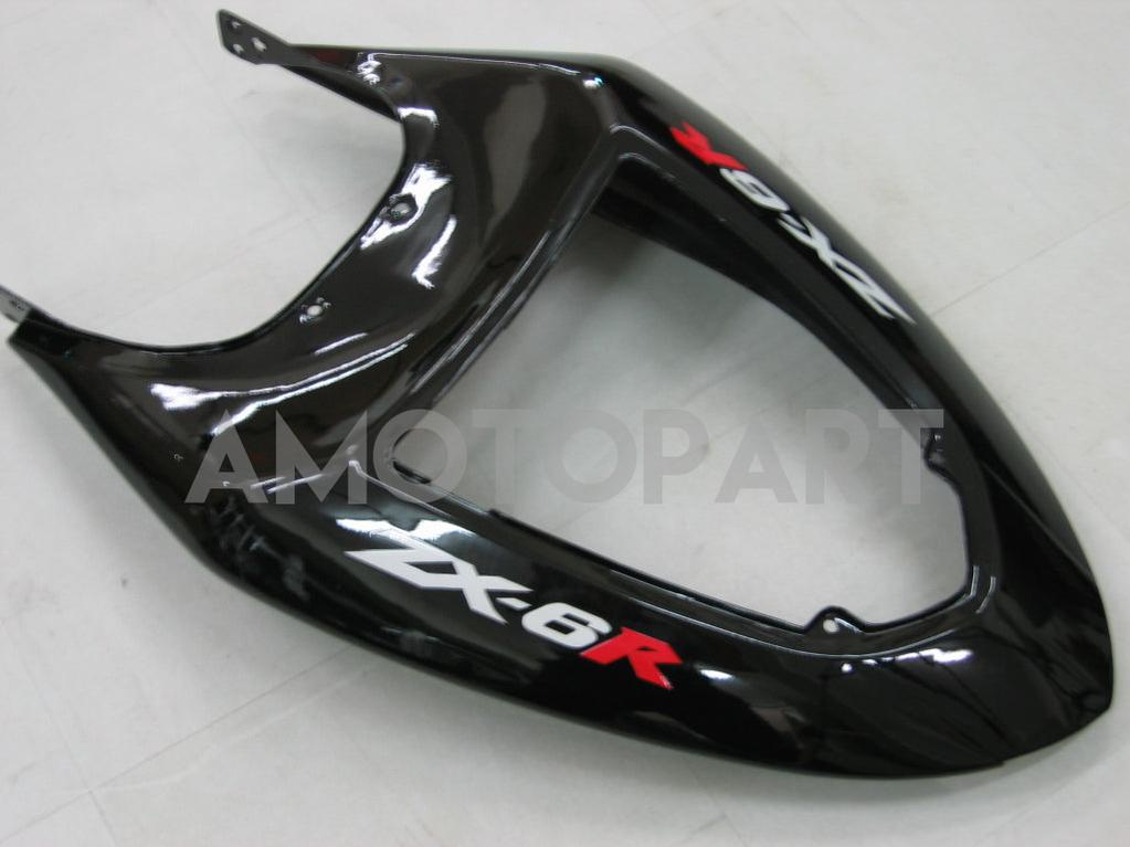 Amotopart 2005-2006 ZX6R 636 Kawasaki Black Fairing Kit