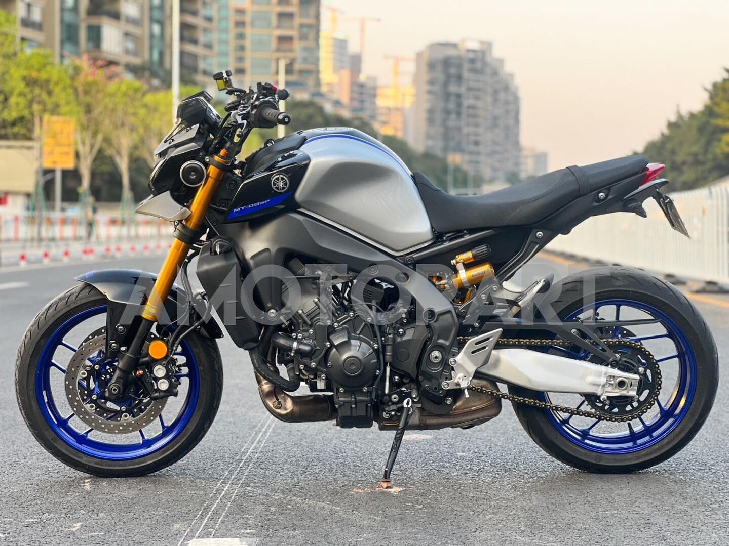 Amotopart 2021-2024 Yamaha MT-09 Grey Black Fairing Kit