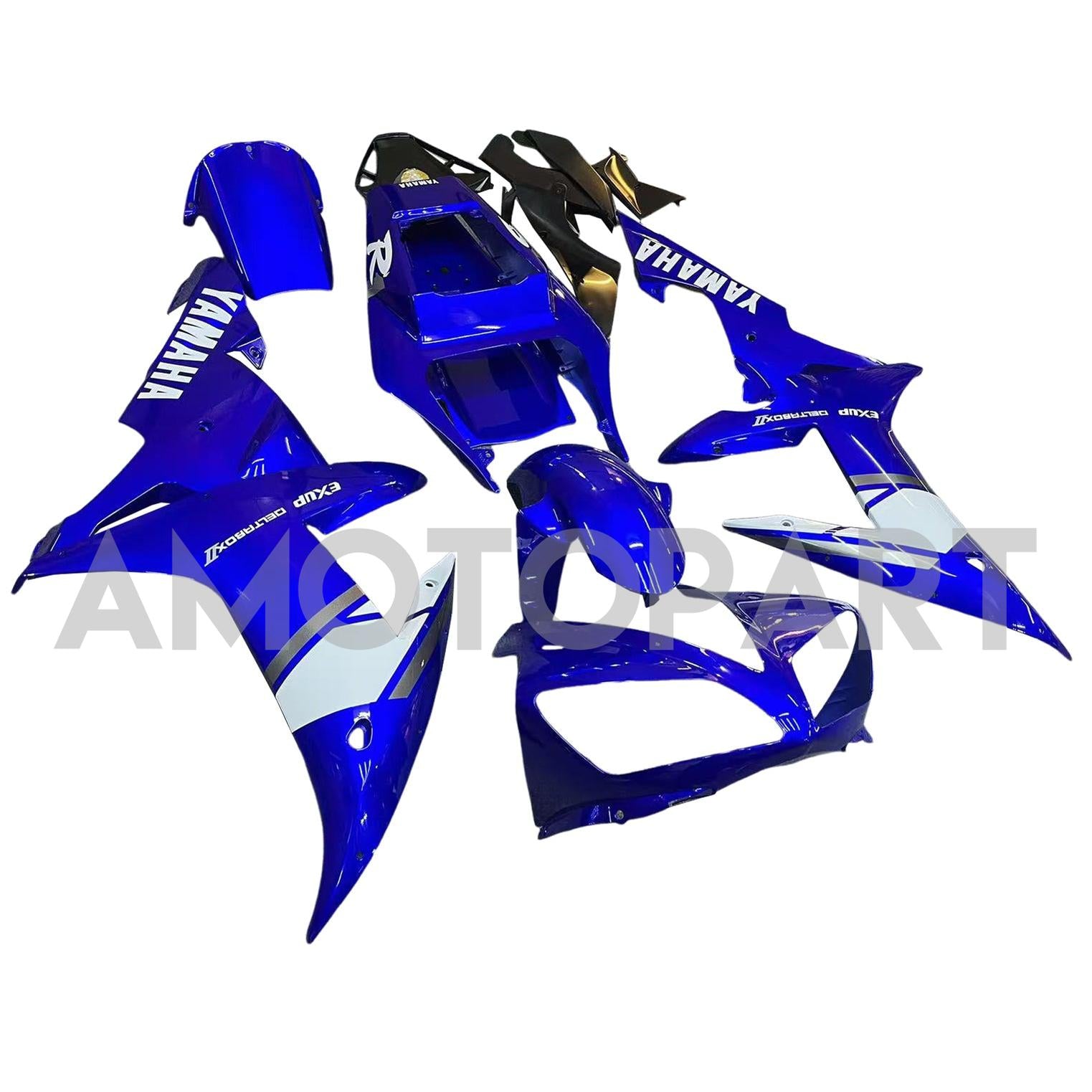 Amotopart 2002-2003 Yamaha YZF 1000 R1 Blue White Fairing Kit