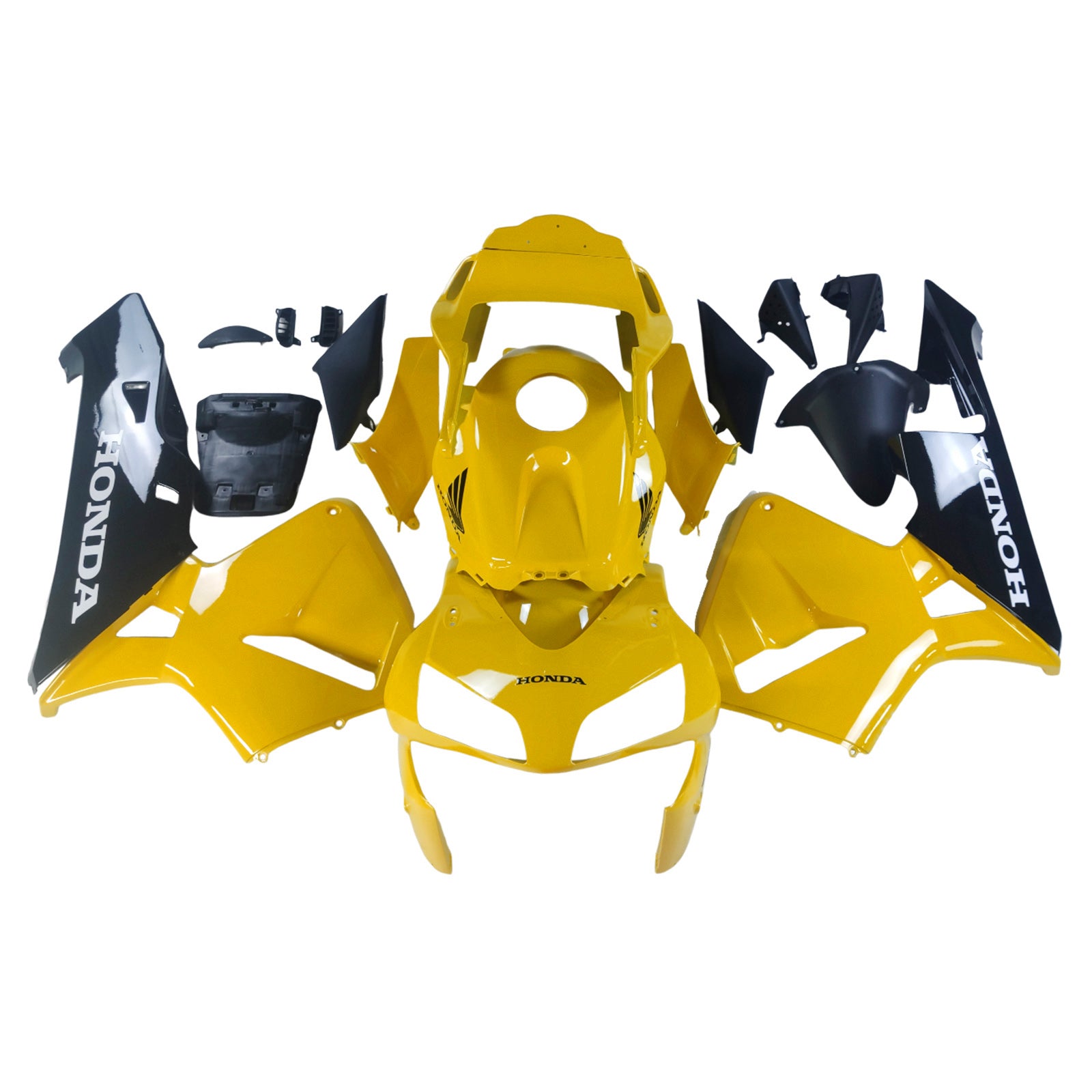 Amotopart 2003-2004 Honda CBR600RR Kit de carénage jaune noir