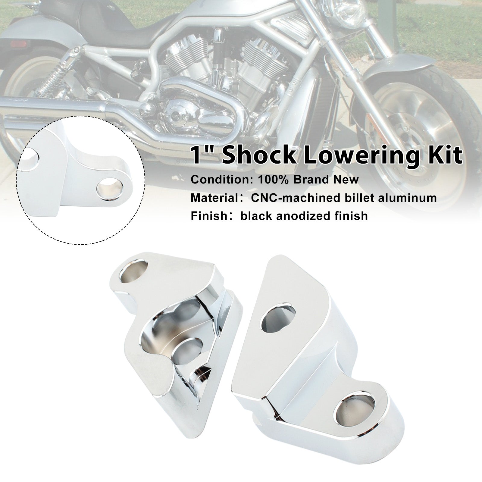 2007-2017 V-Rod VRSC 02-17 Night Rod Special 1" Shock Lowering Kit Fit