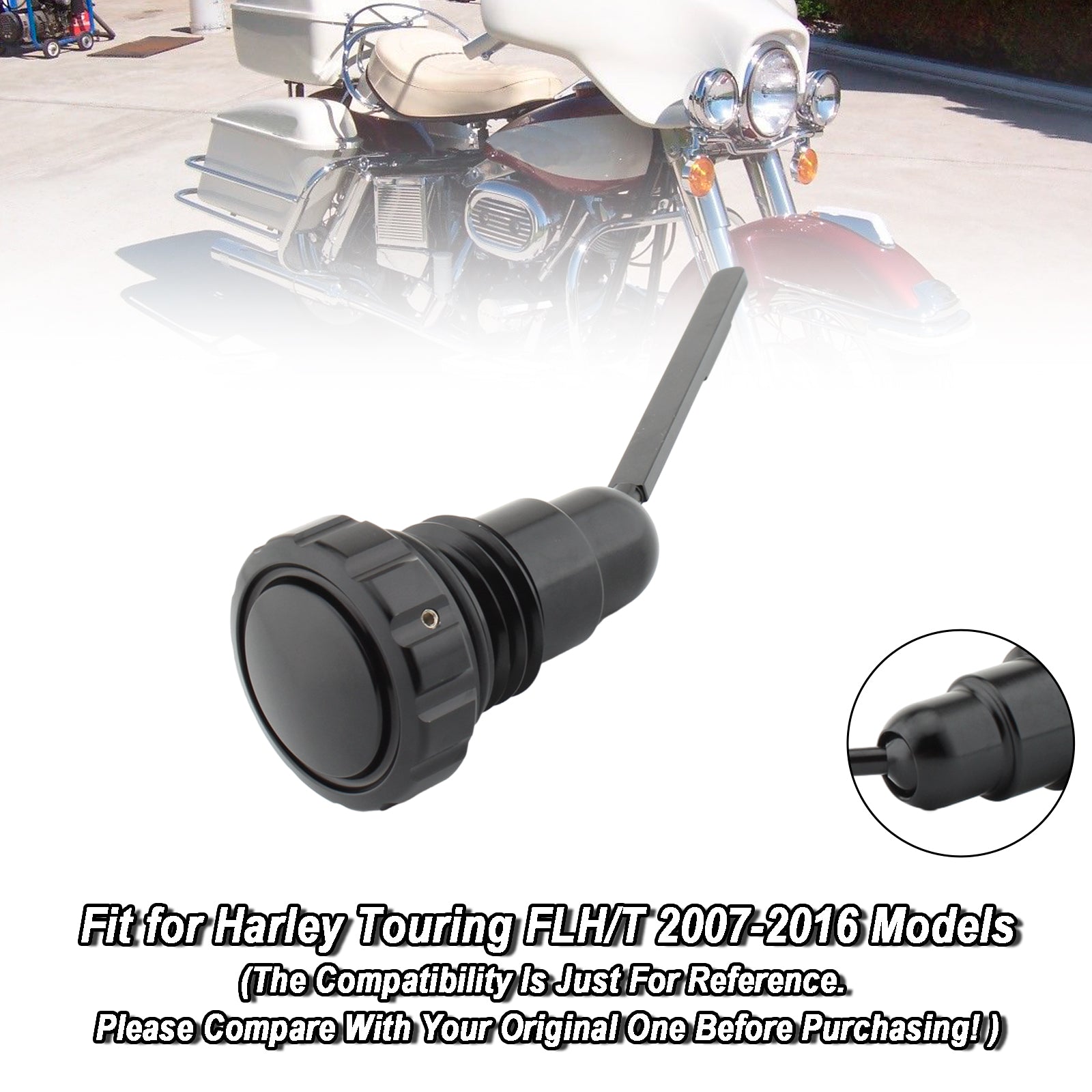 07-16 Harley Touring FLH/T Models Oil Dipstick Tank Cap Plug