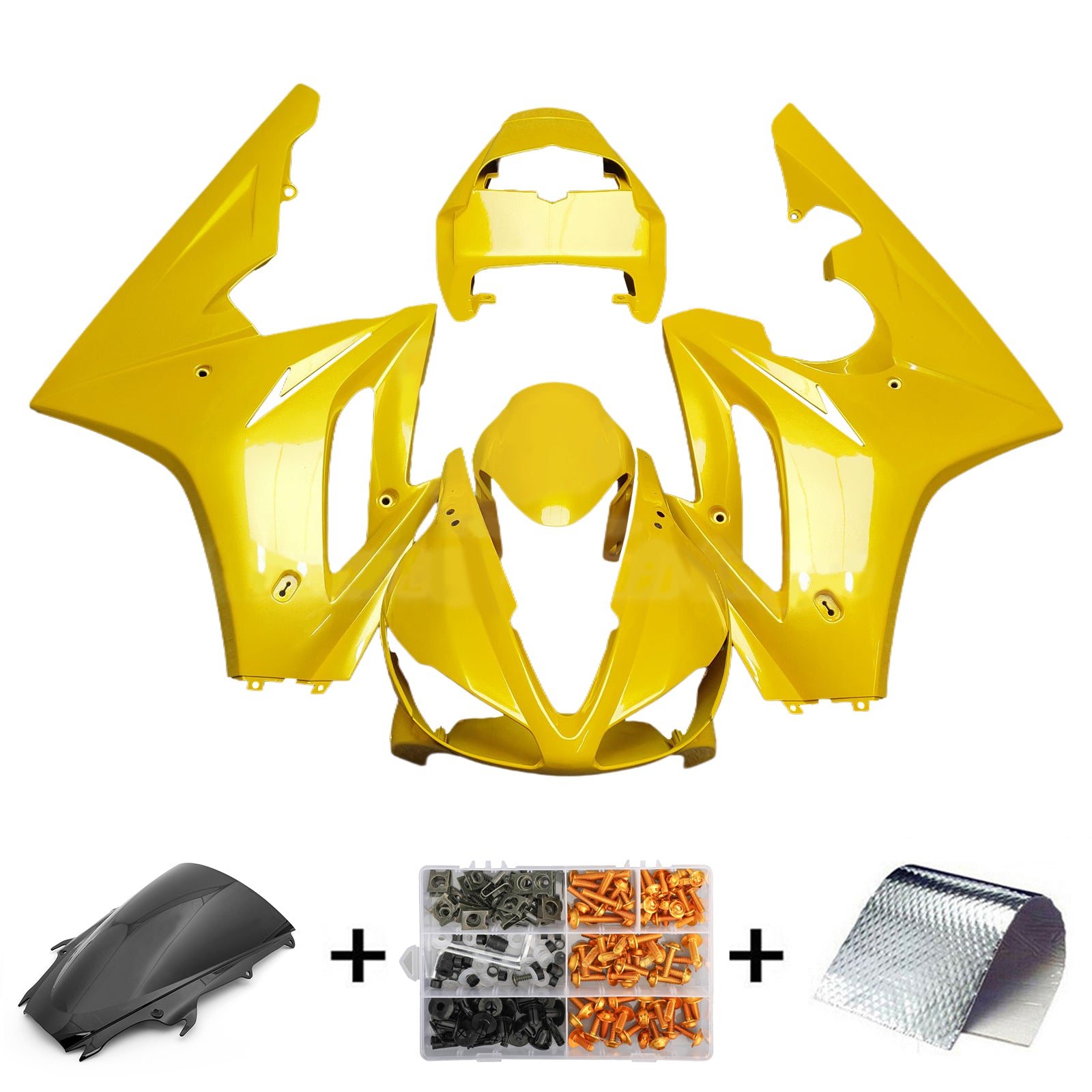 Amotopart 2009-2012 Triumph Daytona 675 Glossy Gold Fairing Kit