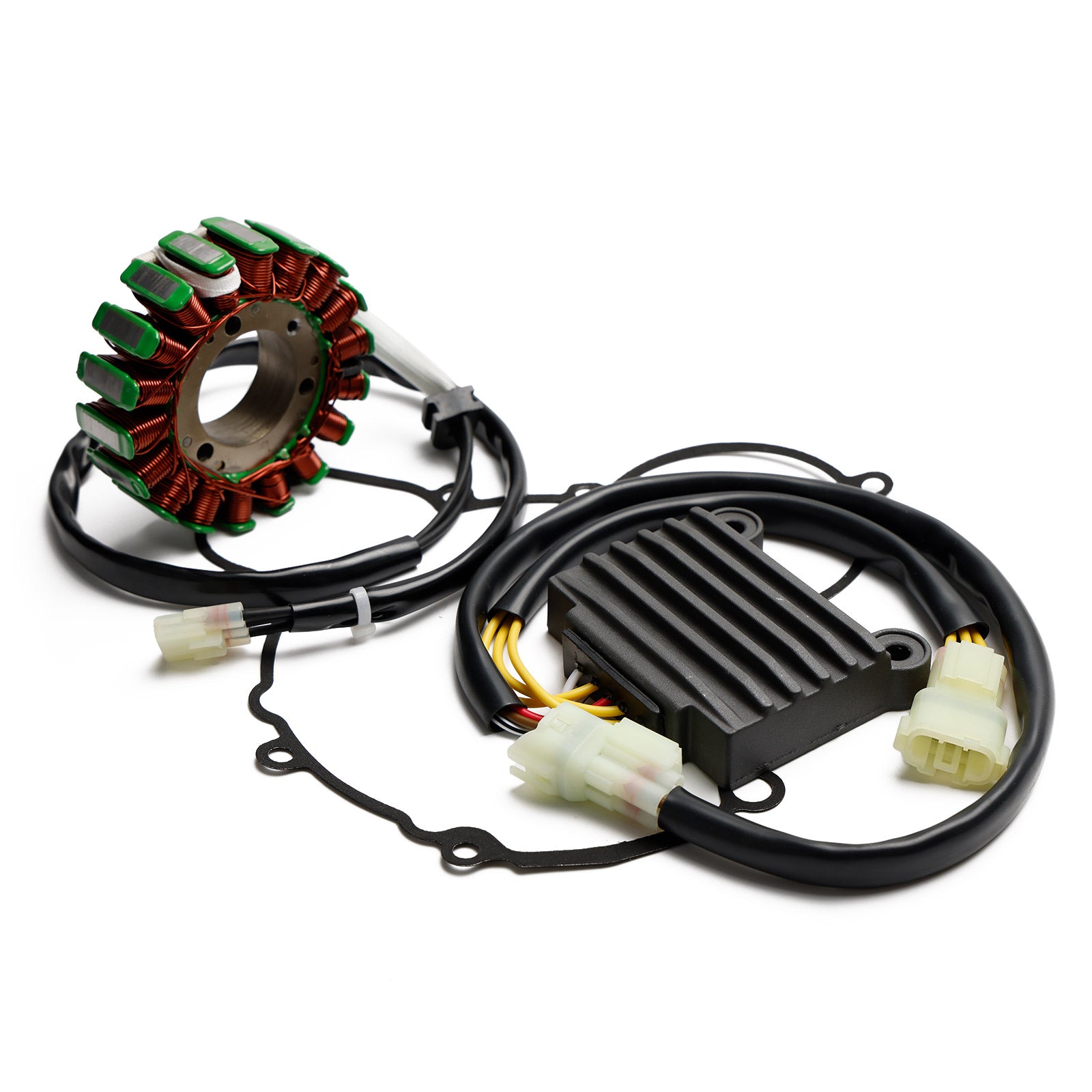 Stator & Regulator Kit For Arctic Cat 250 Utility 2x4 ATV (2006-2009) - 18-Pole, Includes Gasket, Replaces 3303-833/836/641
