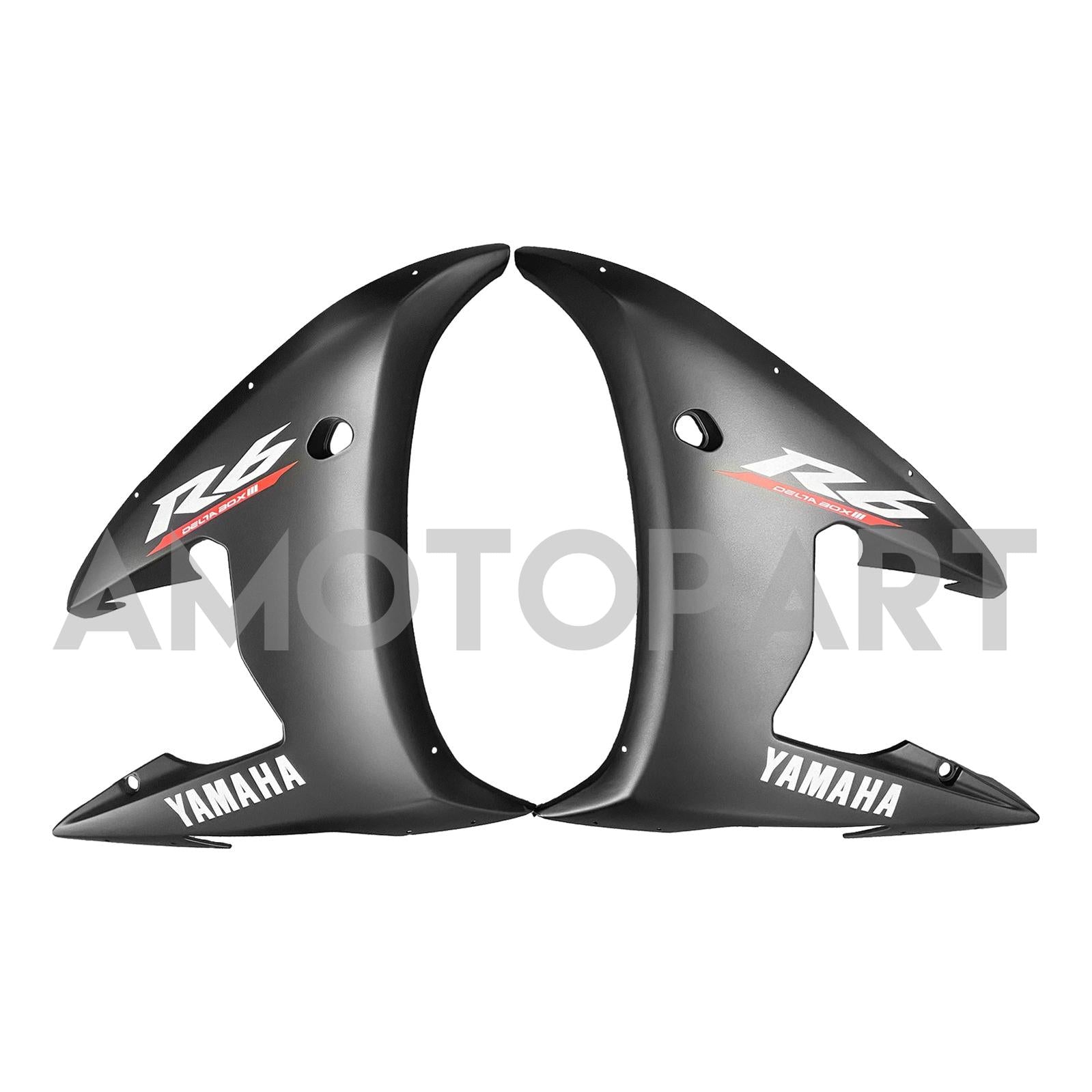 Amotopart YZF 600 R6 2003-2004 R6S 2006-2009 Yamaha Matte Black&Red Fairing Kit