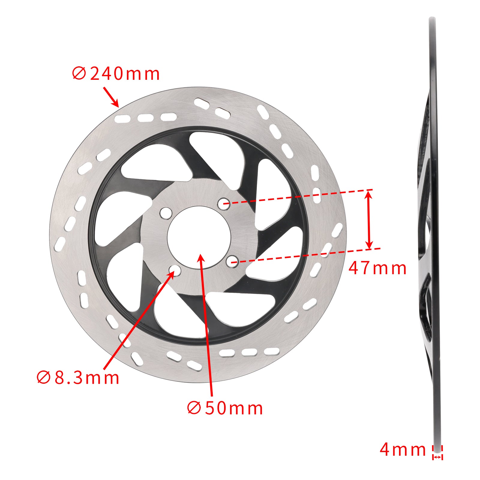 Suzuki En125 En125-2a 3a 3f En150 En150-A 240mm Front Brake Rotor Disc