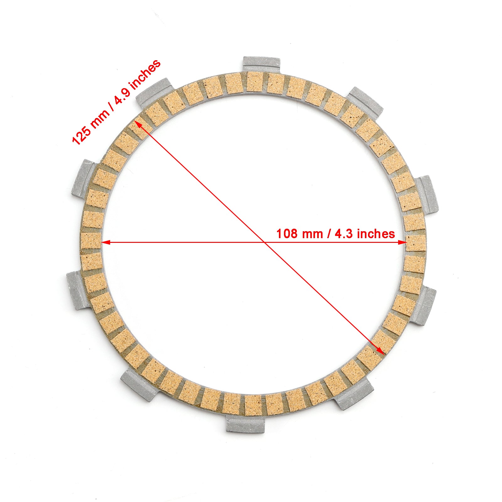 Ducati Superbike 848 08-10 Multistrada 1100 07-09 Kit de placa de fricção da embreagem