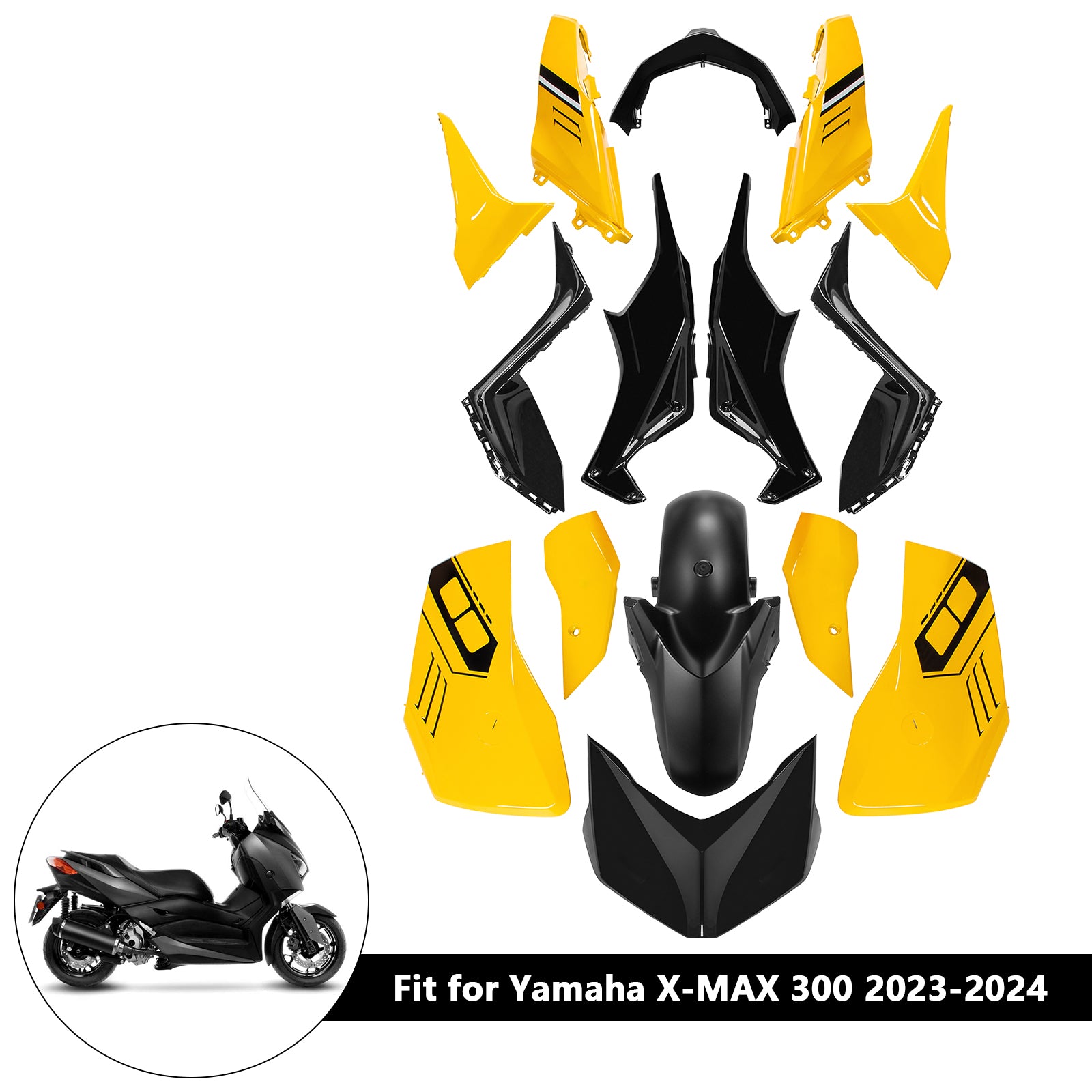 Amotopart 2023-2024 Yamaha X MAX 300 Verkleidungssatz