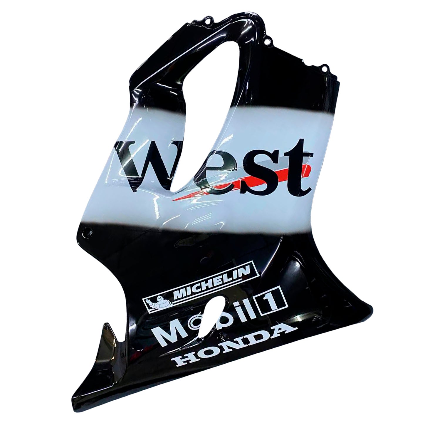 Amotopart 2004-2007 Honda CBR600 F4i Black White Fairing Kit