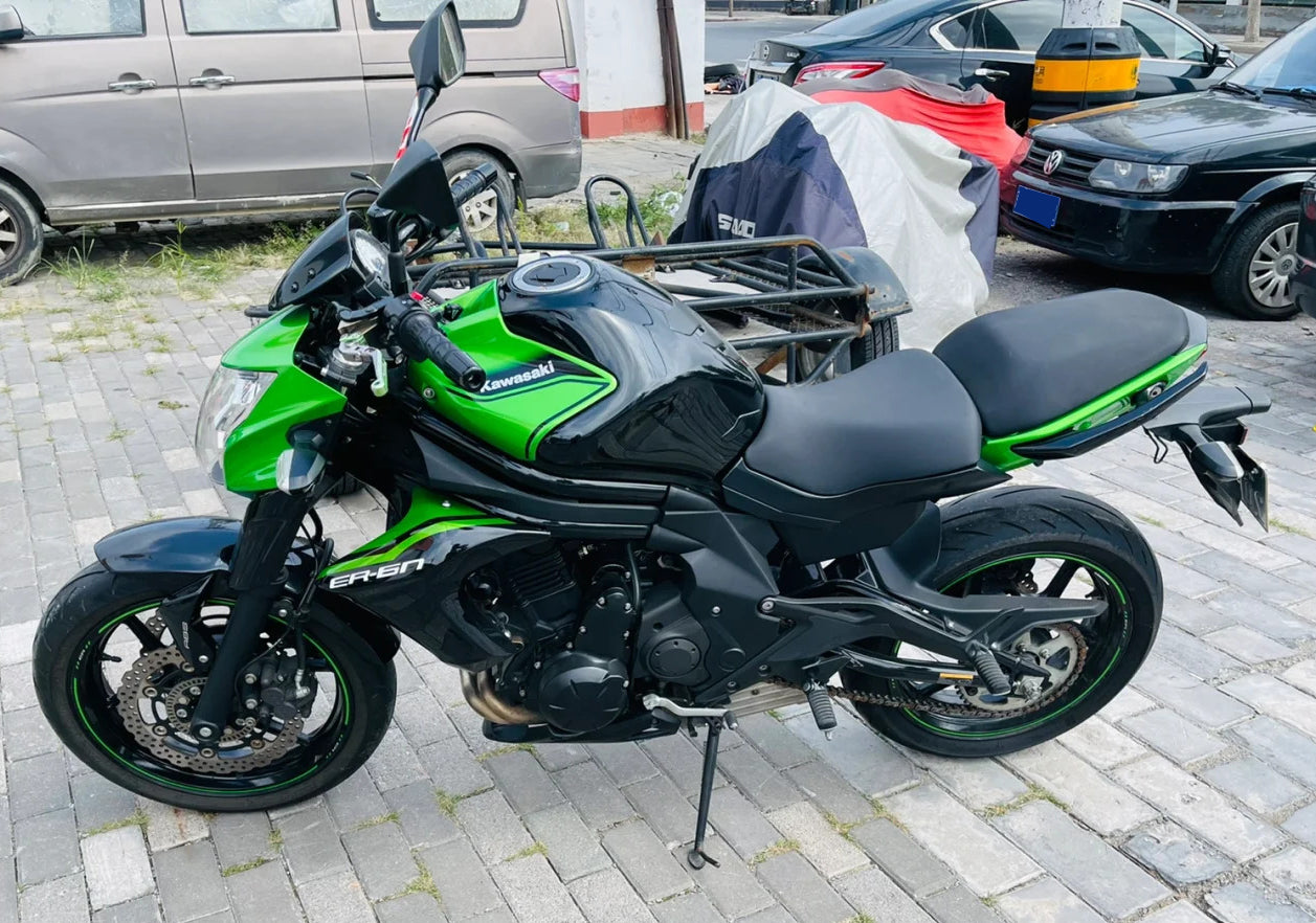 Amotopart 2012-2016 Kawasaki ER-6N Verkleidungssatz, Grün/Schwarz