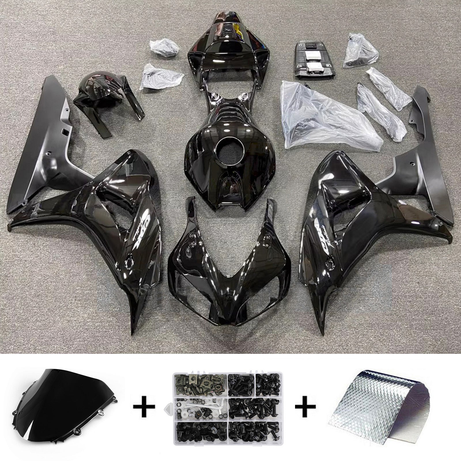 Amotopart 2006-2007 Honda CBR1000RR zwarte kuipset