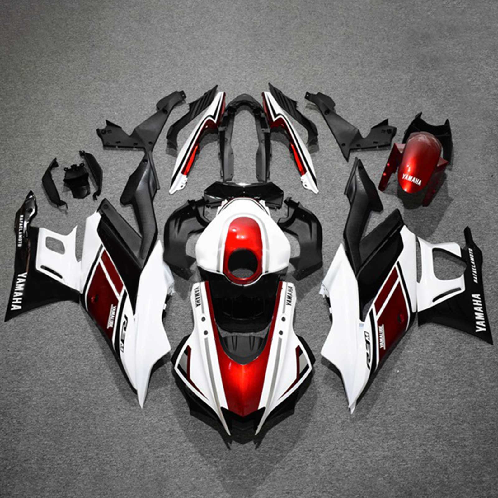 Amotopart 2022-2024 Yamaha YZF-R3 R25 Mark Red Fairing Kit