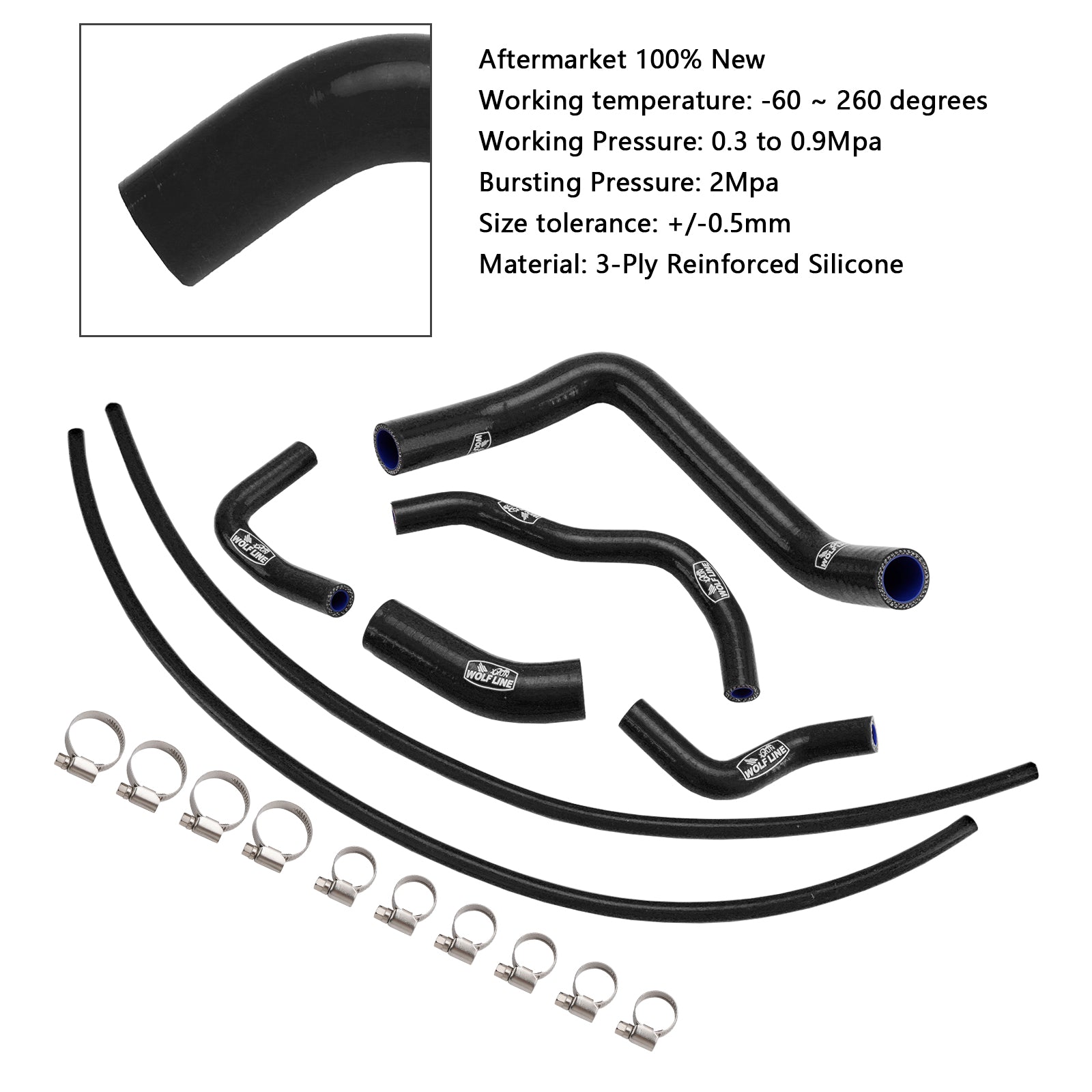 2023-2025 Suzuki GSX-8S Silicone Radiator coolant Hose