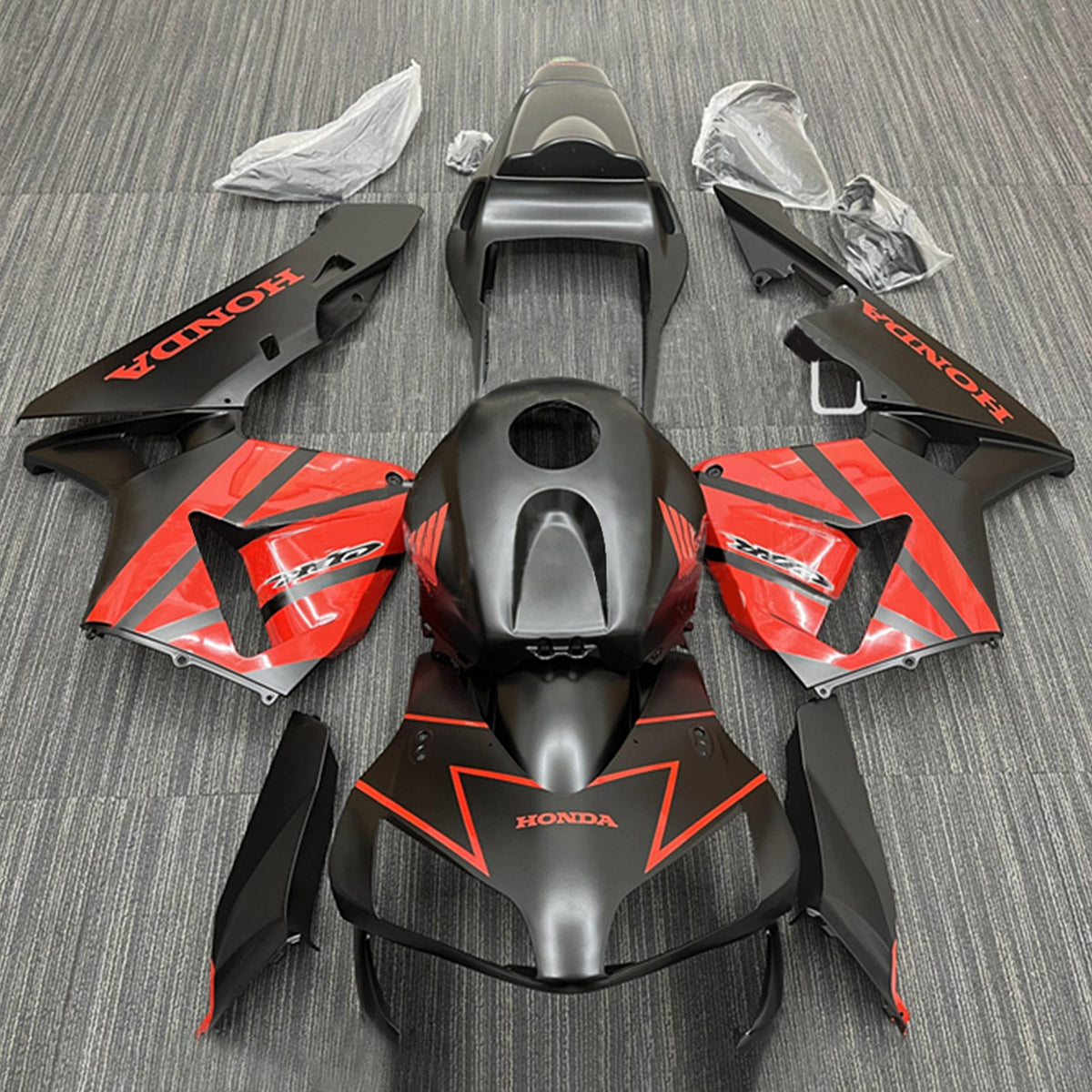 Amotopart 2003–2004 Honda CBR600RR Rot Schwarz Verkleidungsset