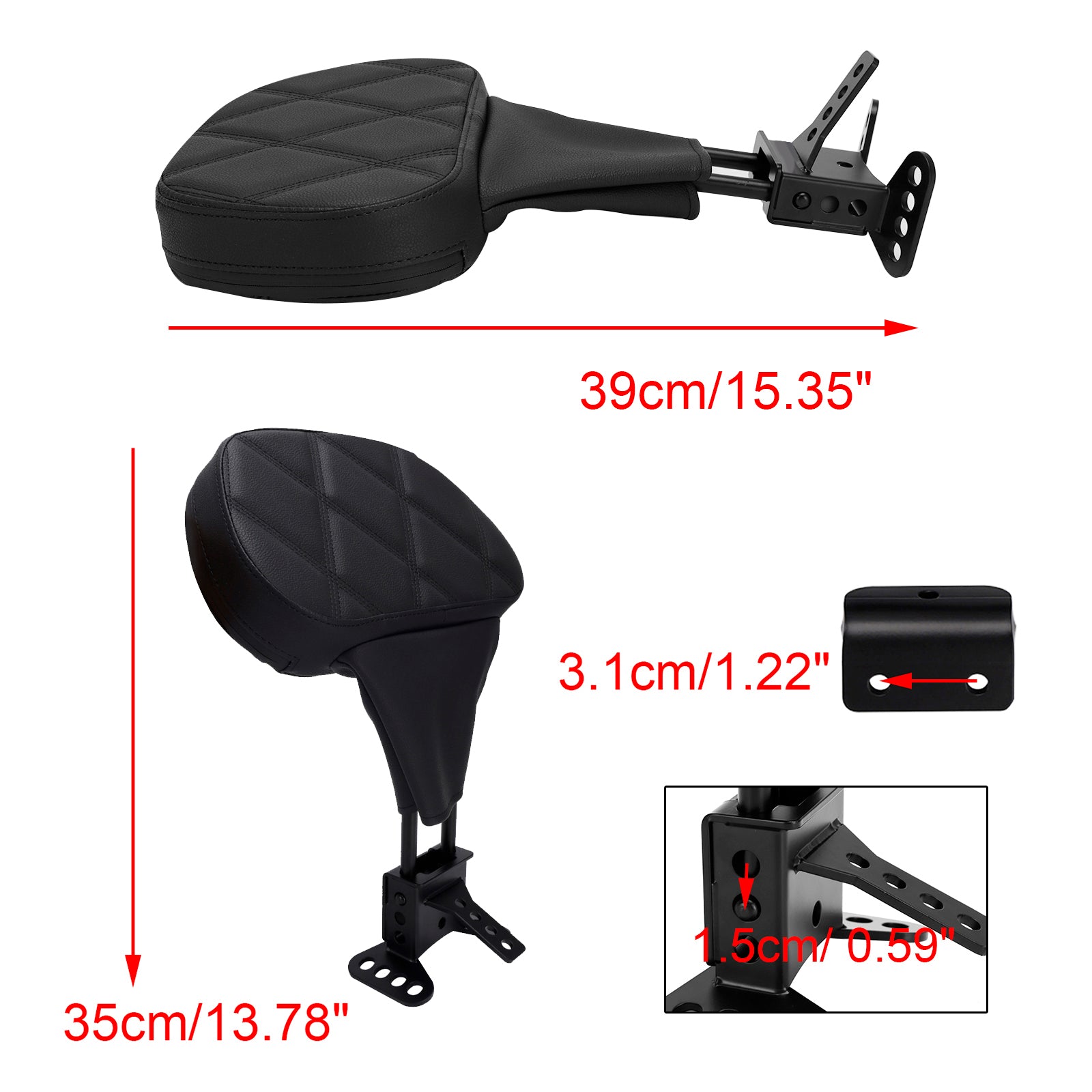 Street Electra Road Glide Road King Tri Glide 09-25 Driver Backrest pad