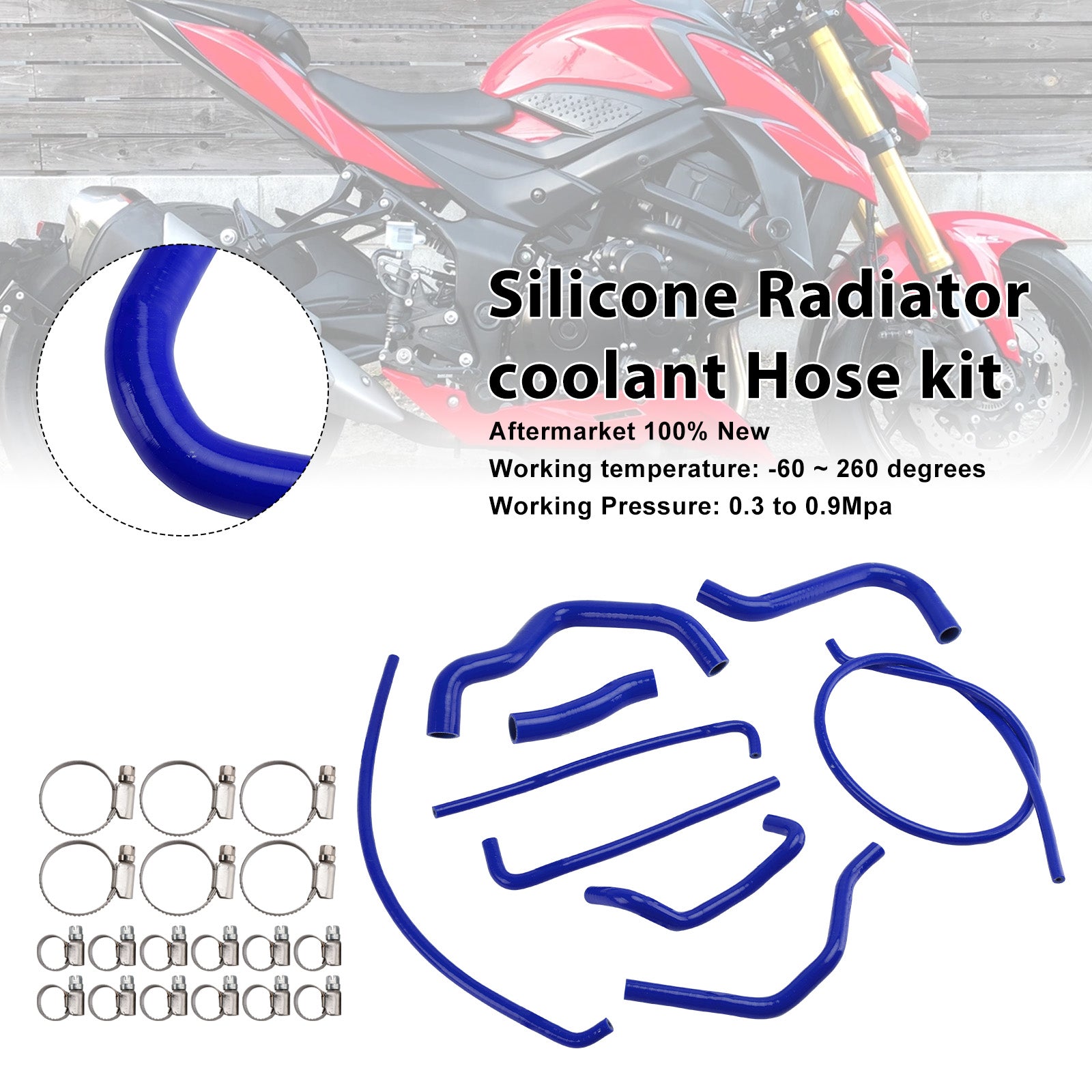 17-25 Suzuki GSX-S750 /Z 20 Silicone Radiator coolant Hose kit