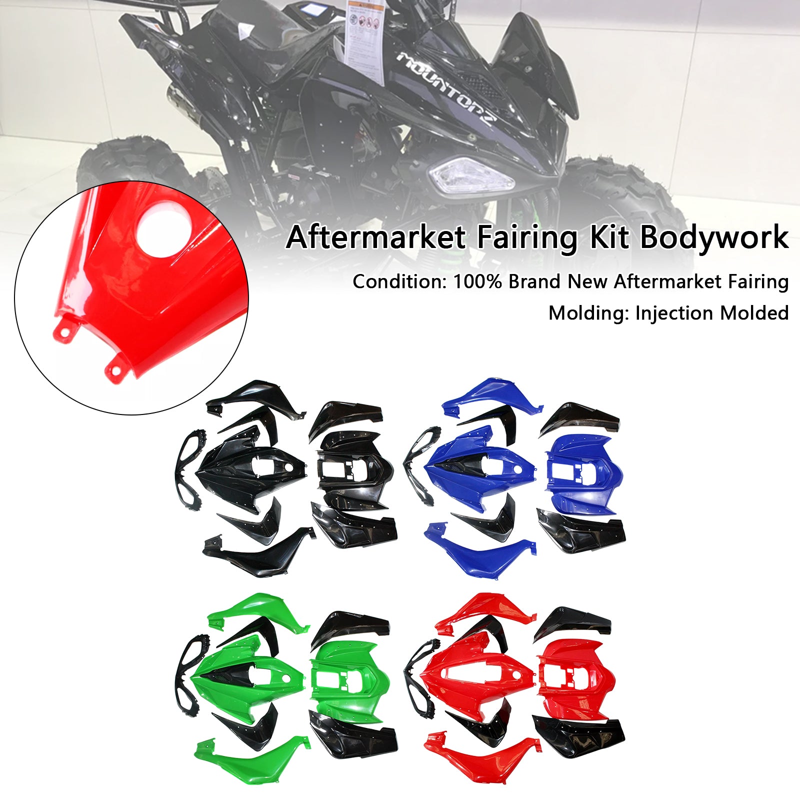 Amotopart Per 110cc 125cc Sport Quad Dirt Bike Atv 4 Ruote Kit Carenatura Collezione