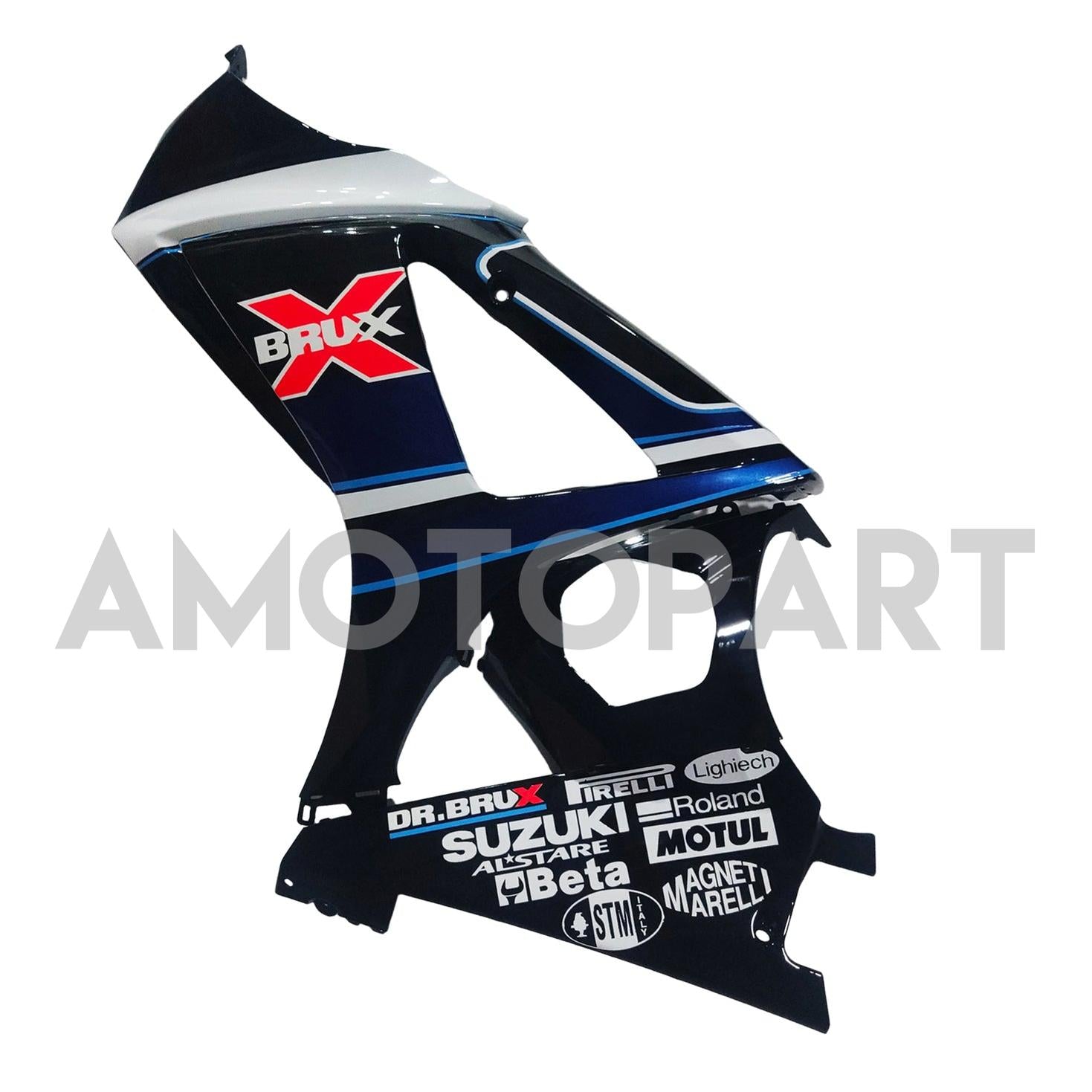 Amotopart 2007-2008 Suzuki GSXR1000 Black White Yellow Fearing Kit