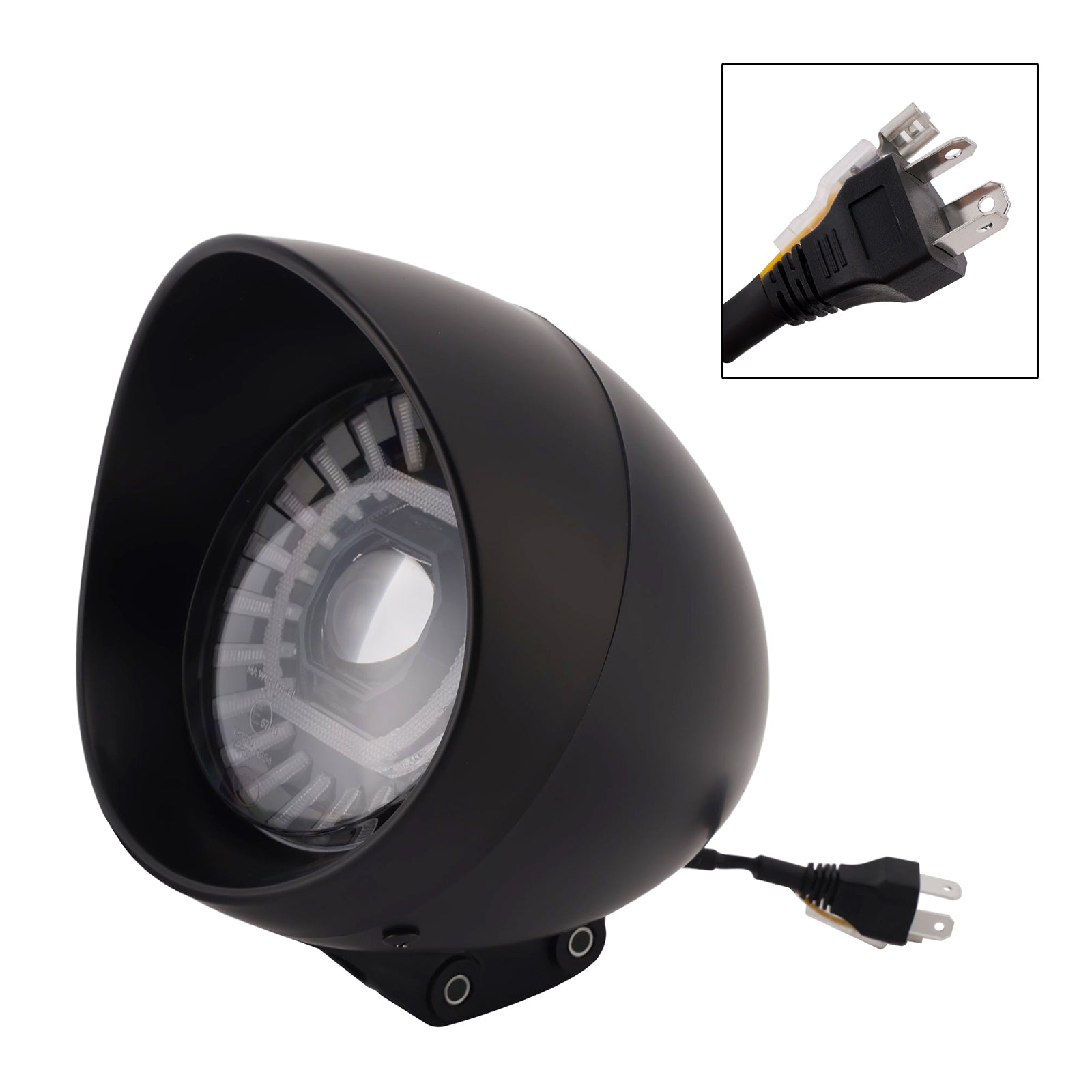 55W 5.75" Beam Headlight Fog Lamp Custom 4000lm Fits For Racer Bobber Chrome