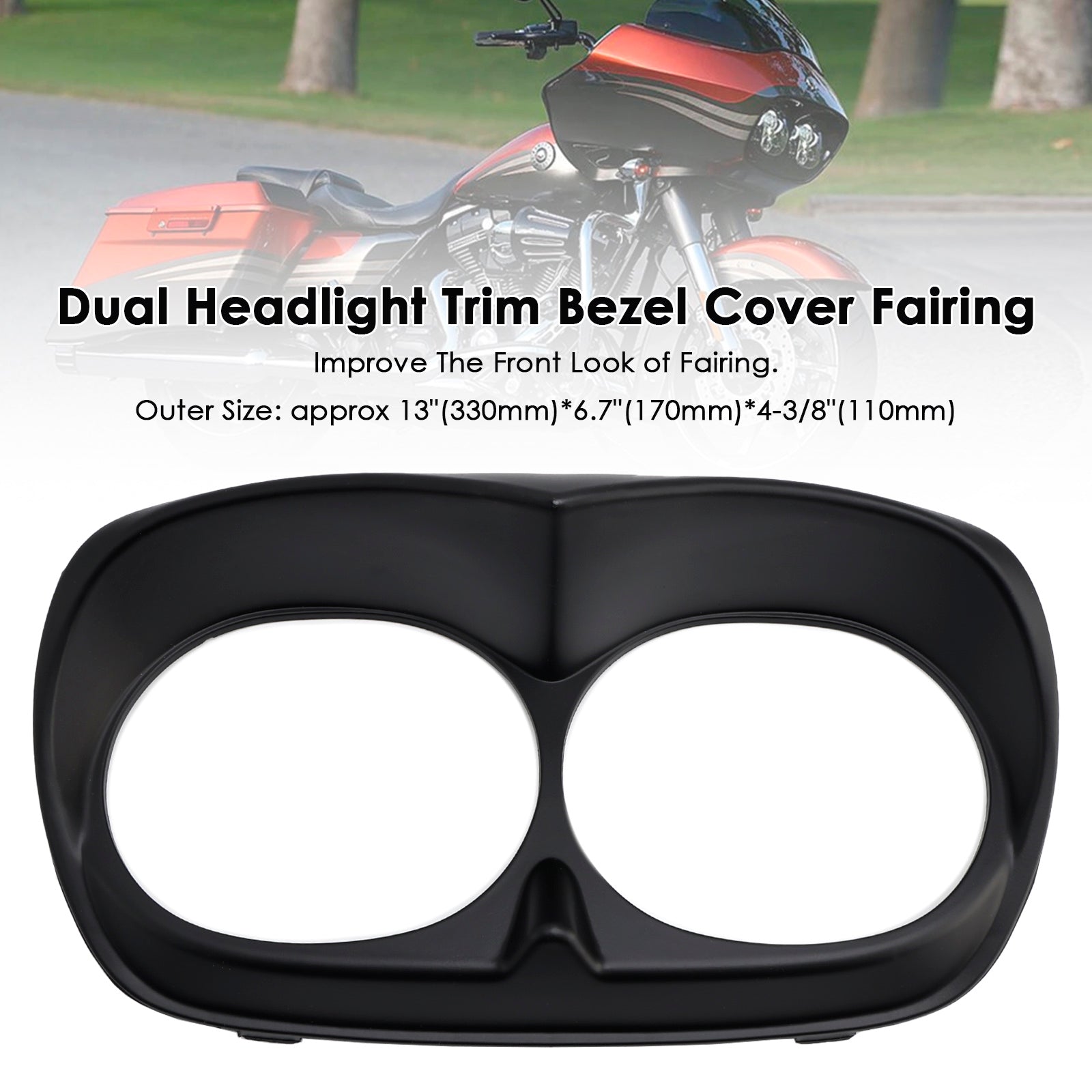 1998-2013 Road Glide Dual Headlight Trim Bezel Cover Fairing