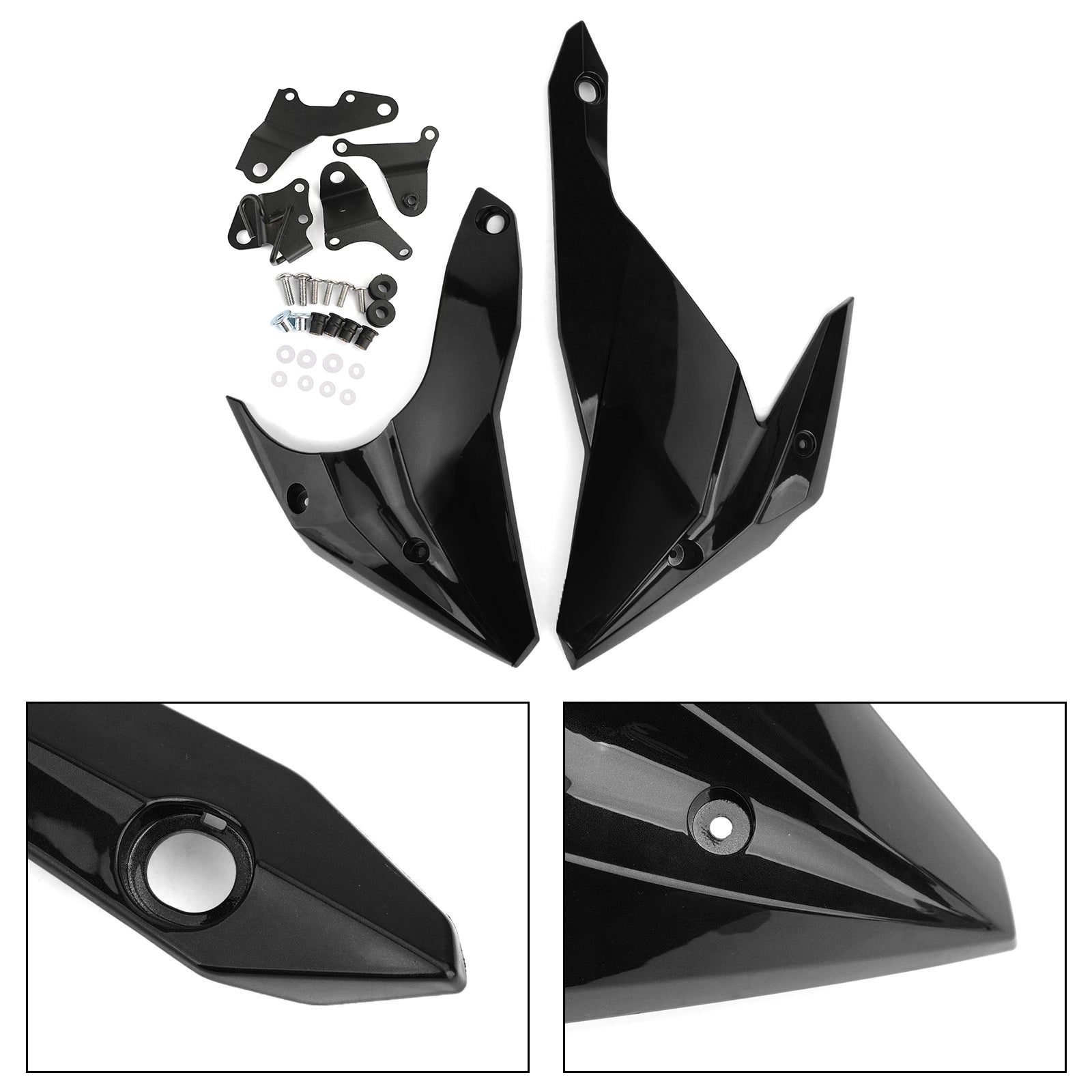 18-20 Kawasaki Z400 Engine Panel Belly Pan Lower Cowling Cover Fairing Gloss Black