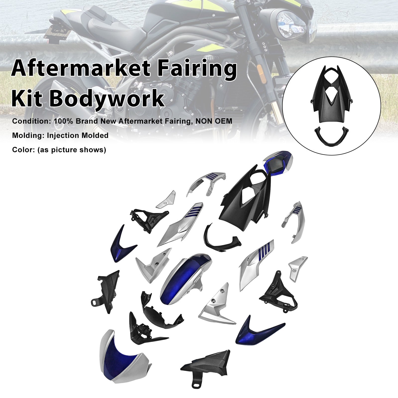 Amotopart 2020-2022 Collection de kits de carénage Triumph Street Triple 765 R/RS