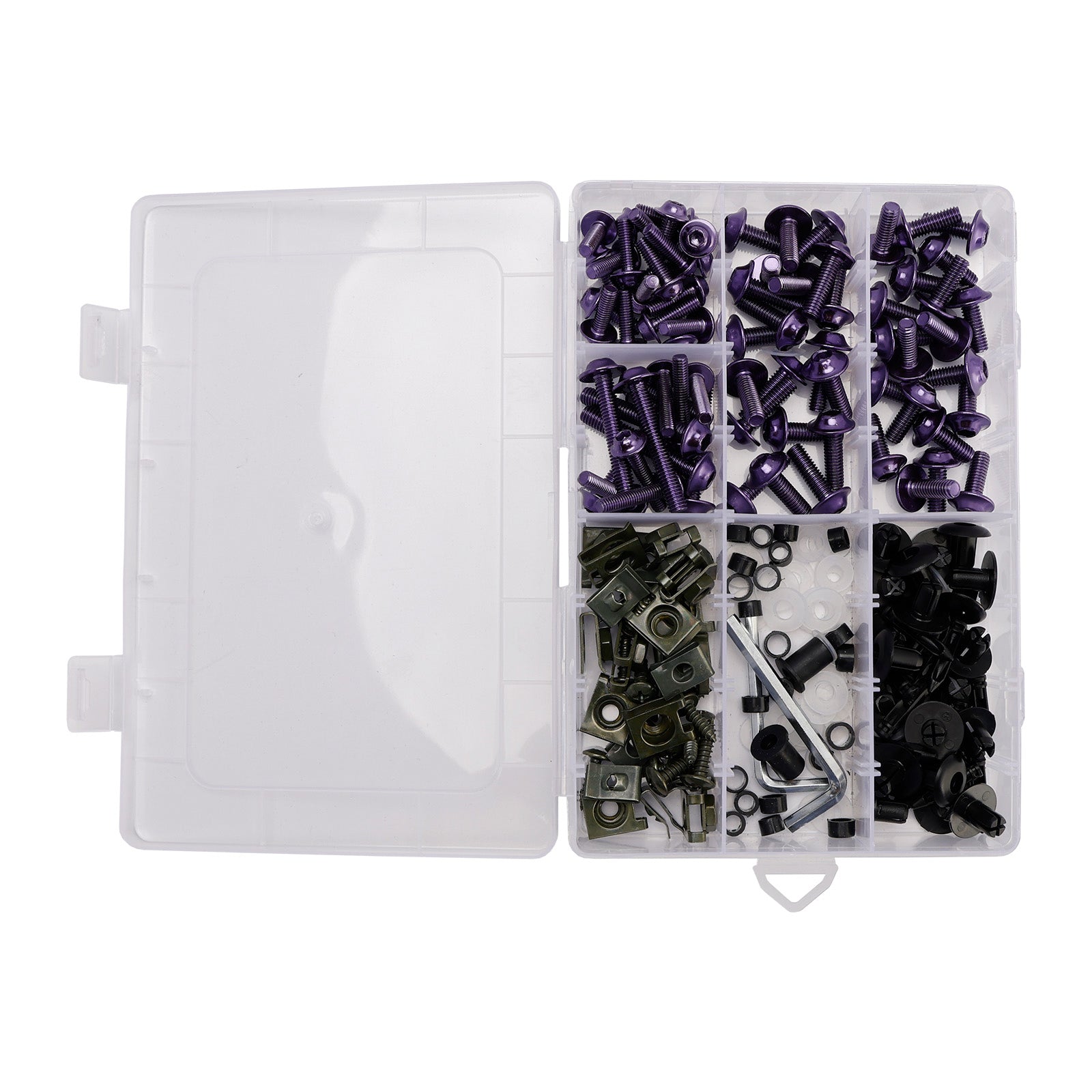 M6 Schrauben M5/Verkleidungsschrauben - Juego de clips Klemmen Teile + 198 Schwarz