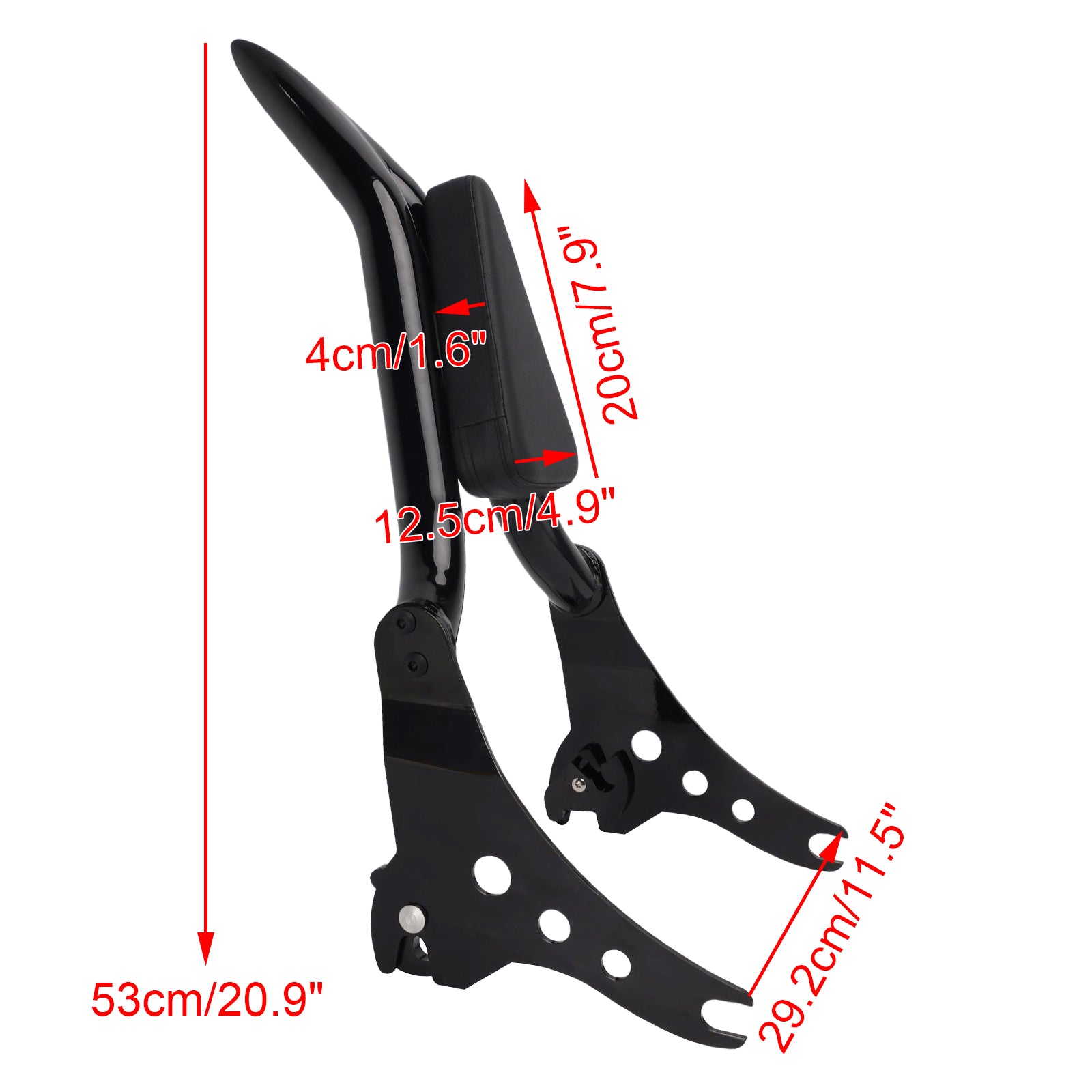 2021-2024 Harley FXBB 107 2018-2020 FXBBS 114 Passenger Sissy Bar Backrest