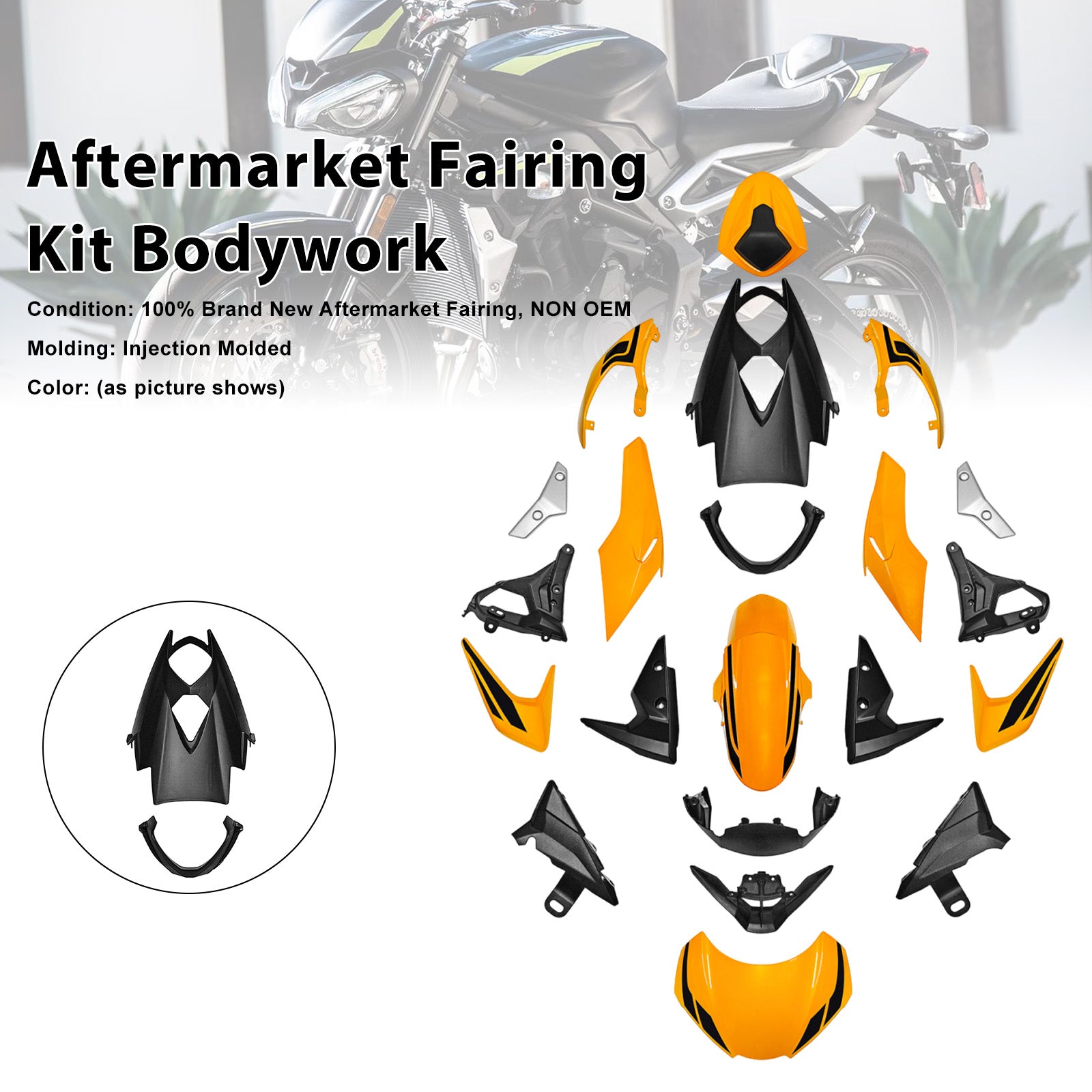 Amotopart 2020-2022 Collection de kits de carénage Triumph Street Triple 765 R/RS
