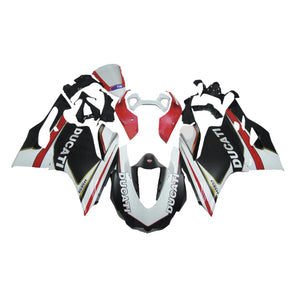 Amotopart 2012-2015 Ducati 1199 899 Kit de carenado rojo y blanco Style2