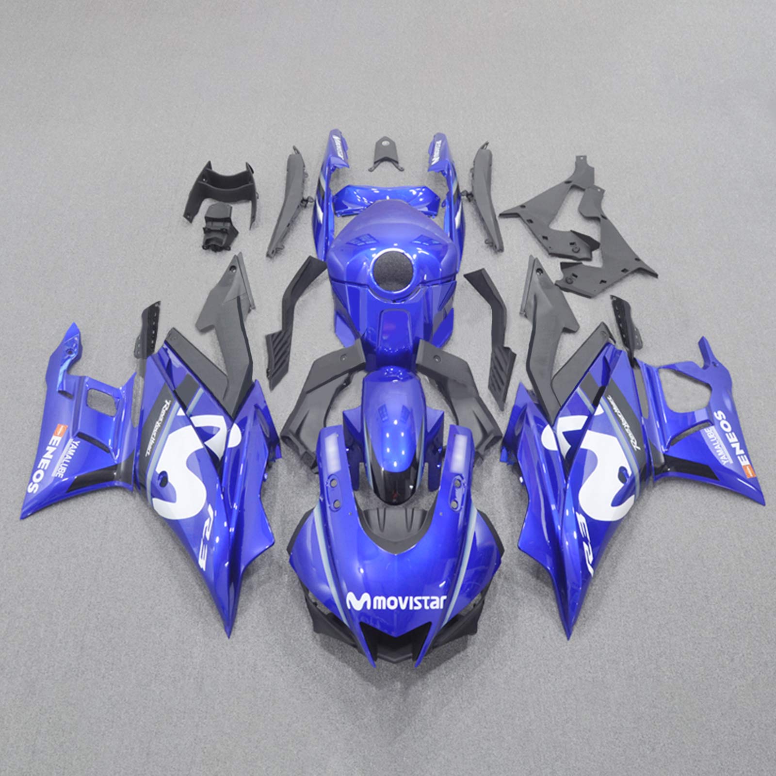 Amotopart 2022-2024 Kit carena Yamaha YZF-R3 R25 Blu Style1