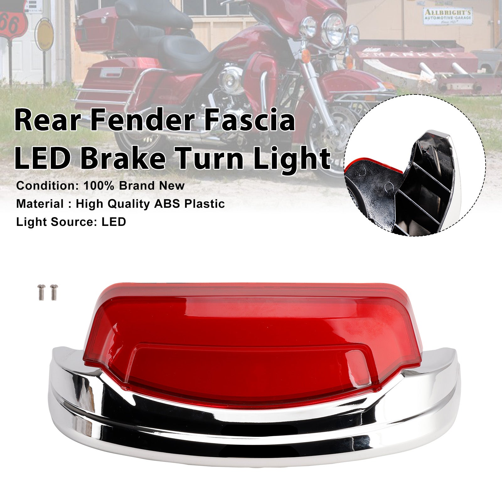 14-23 FLHXSE CVO Street Glide Rear Fender Fascia LED Brake Turn Light