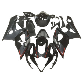 Amotopart 2005-2006 K5 GSXR1000 Suzuki Black with Red Accents Fairing Kit