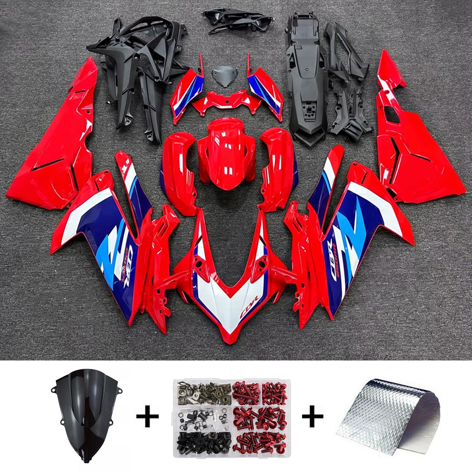 Sada kapotáže Amotopart 2023-2024 Honda CBR250RR červená/modrá