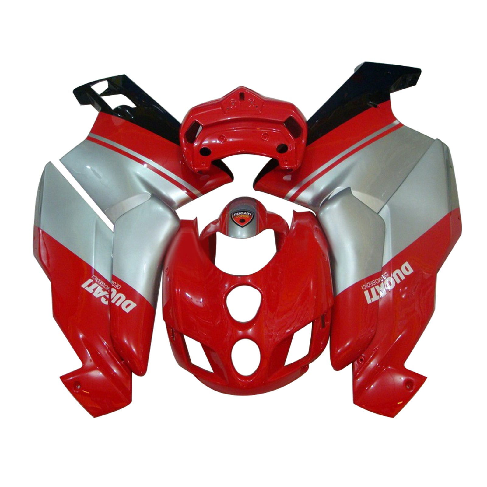 Amotopart Ducati 999 749 2005 2006 Verkleidungsset in Rot und Silber