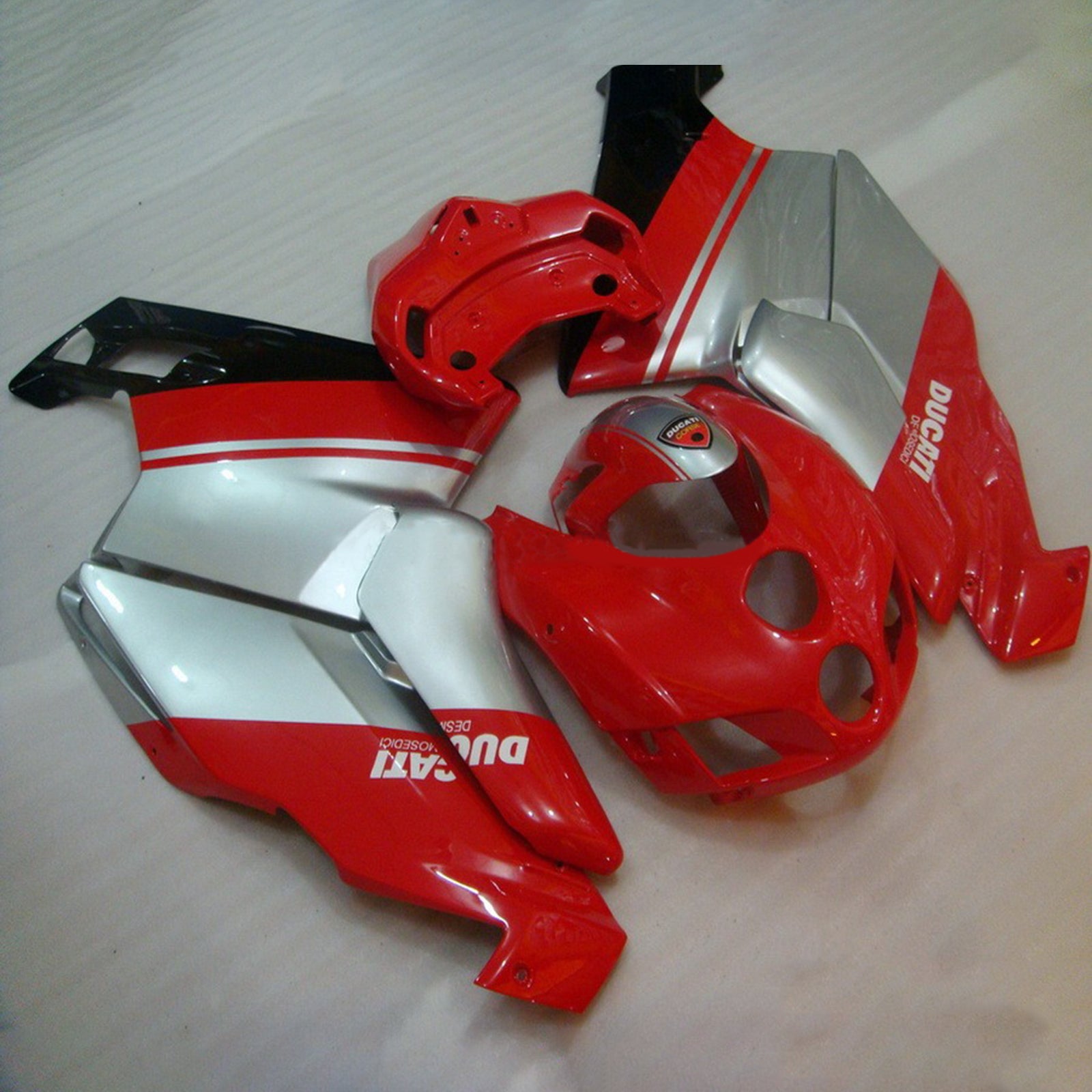 Amotopart Ducati 999 749 2005 2006 Verkleidungsset in Rot und Silber