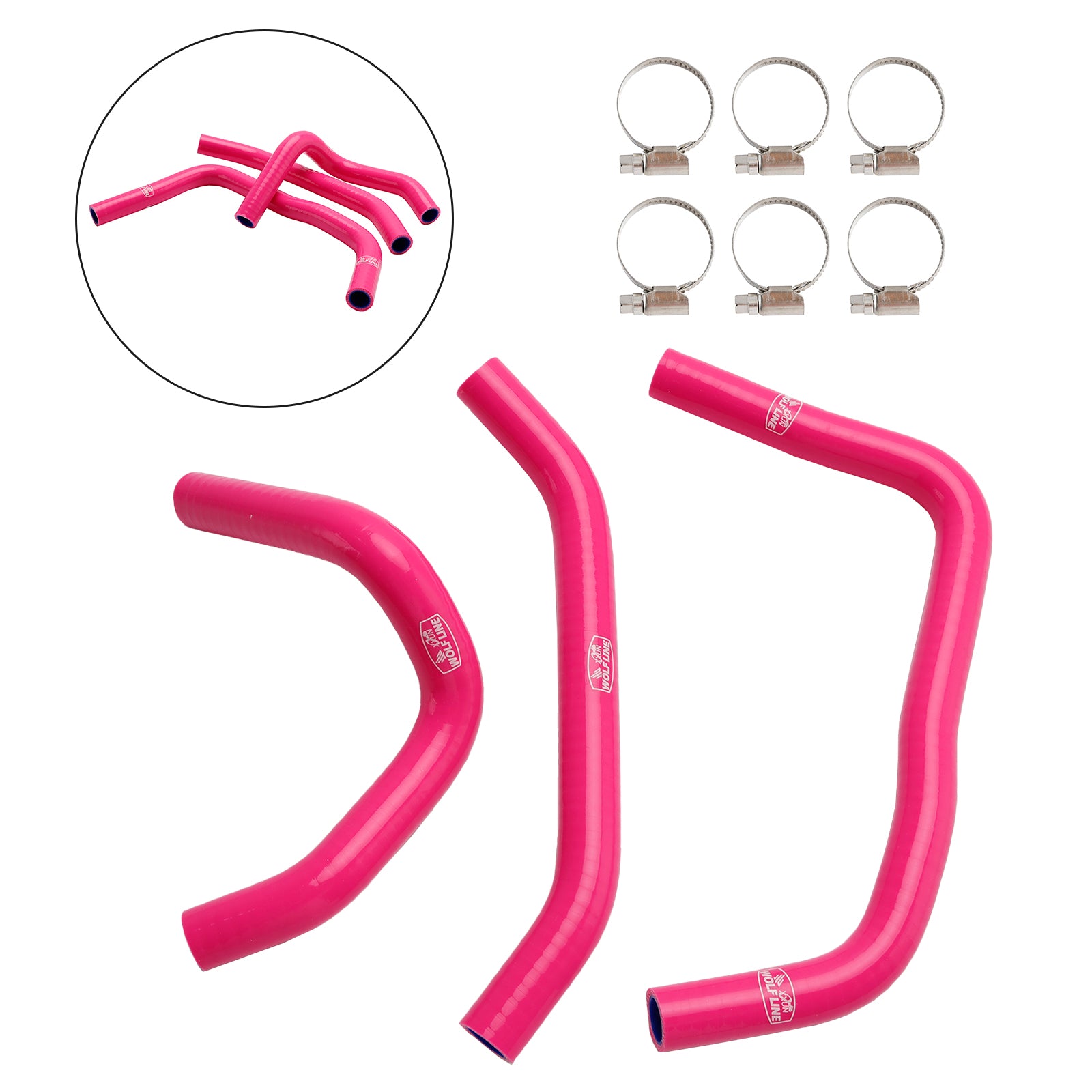 23-24 Kawasaki ZX4R ZX-4RR Silicone Radiator Coolant Hose Kit