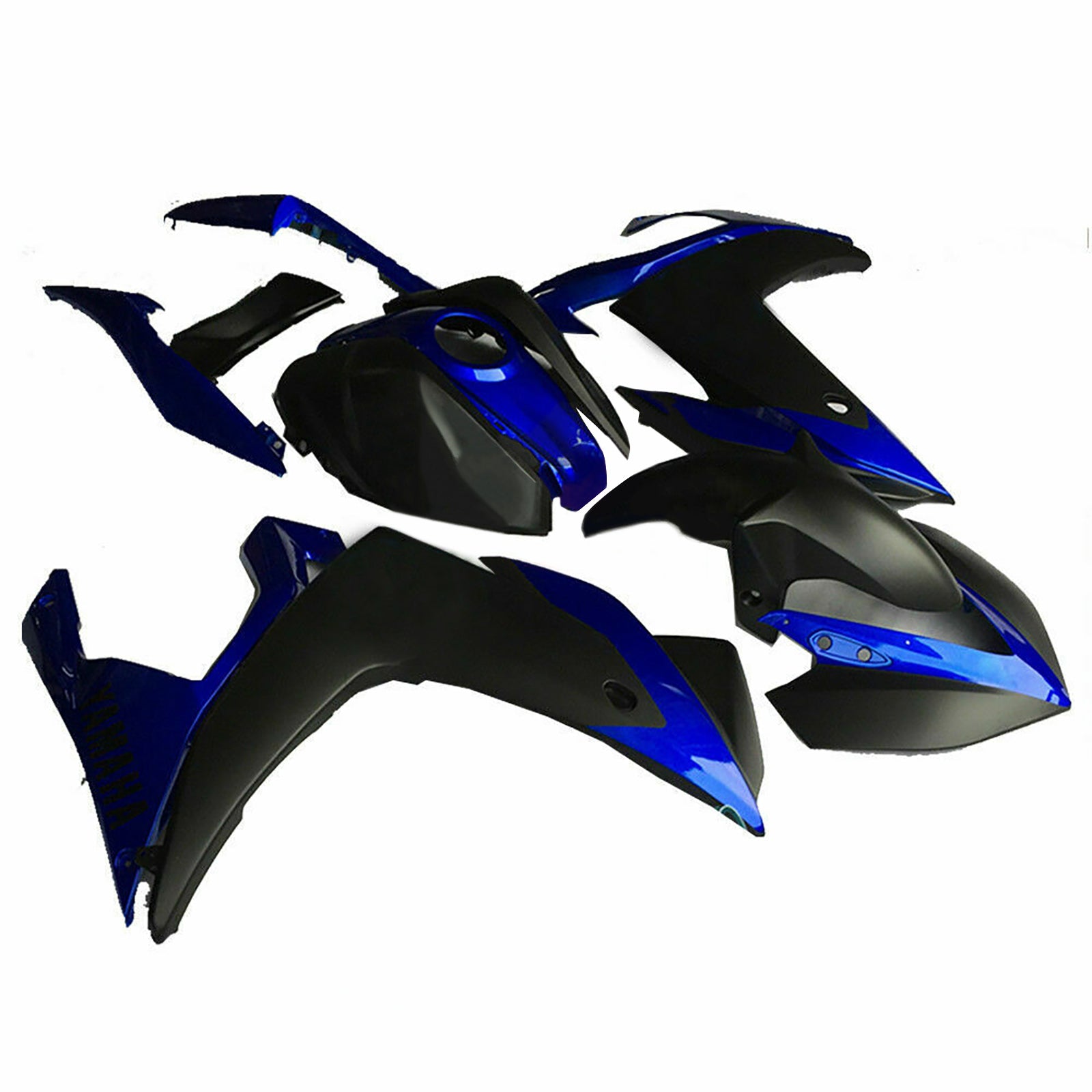 Amotopart 2014-2018 R25 2015-2017 Yamaha YZF-R3 Kit de carenado azul y negro