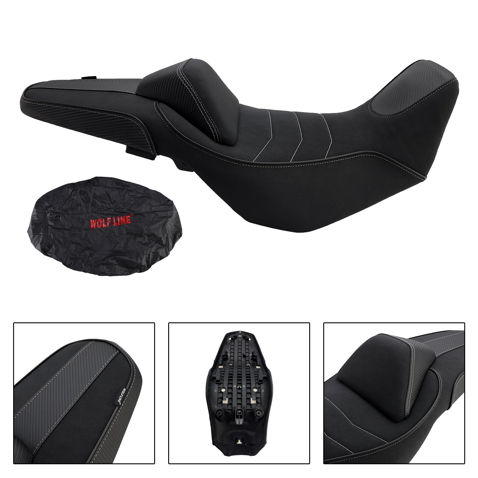 Honda Nx400 Nx500 24-25 Replace Front Rear Driver Passenger Seat +15Mm Red