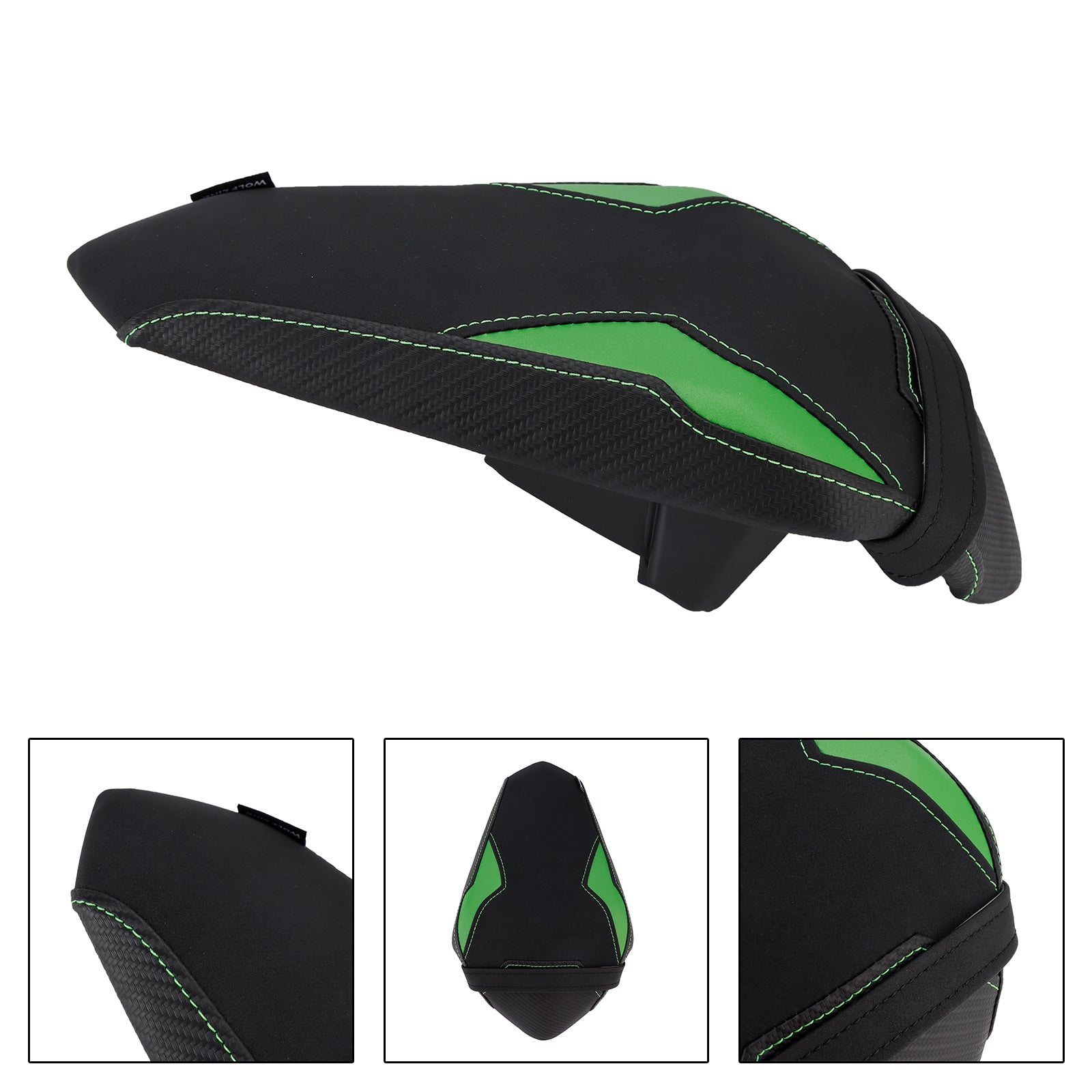 24-26 Kawasaki Ninja 7 Hybrid Bagsæde Passagerhynde Flat Pu