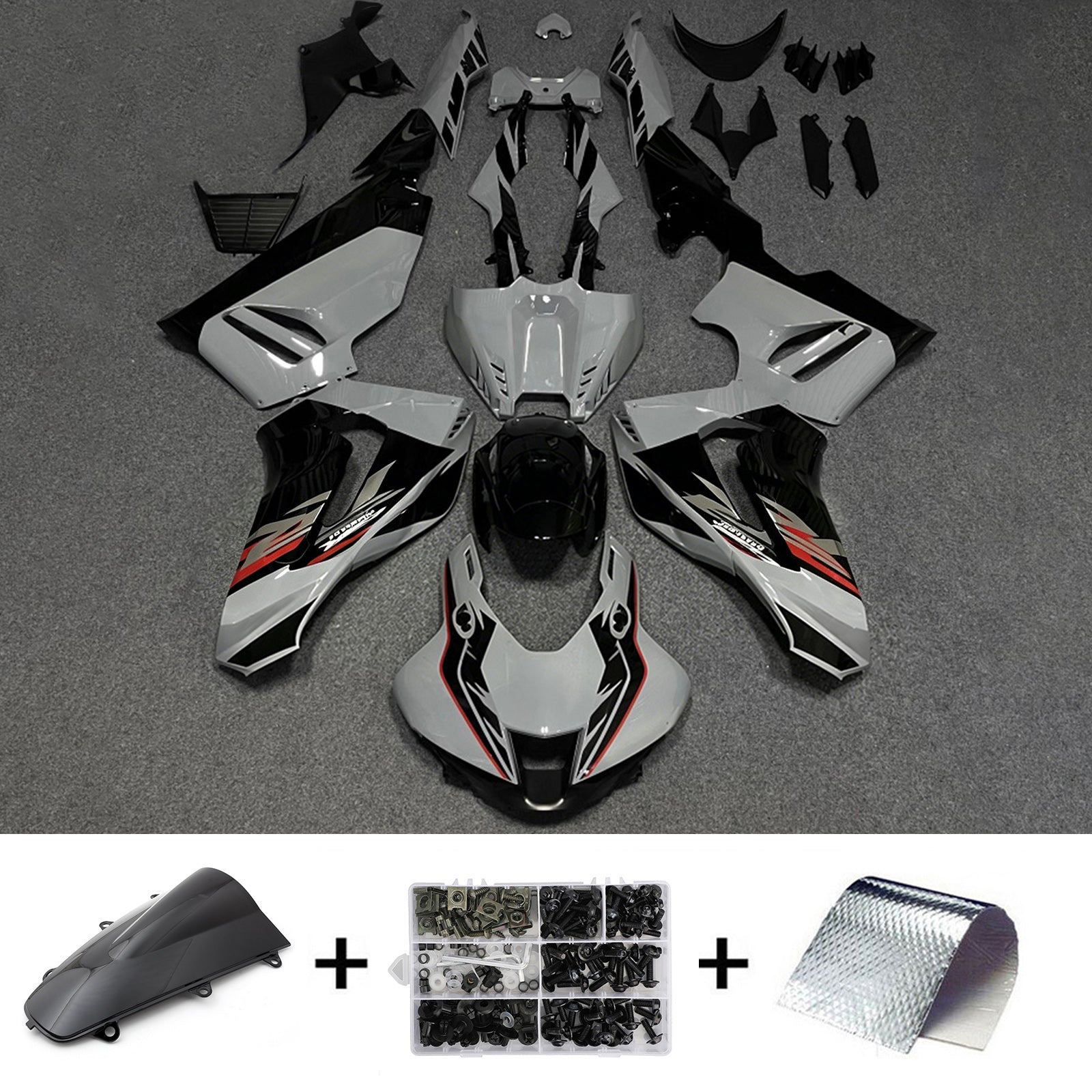 Kit carena Amotopart 2020-2023 Honda CBR1000RR-R bianco/nero