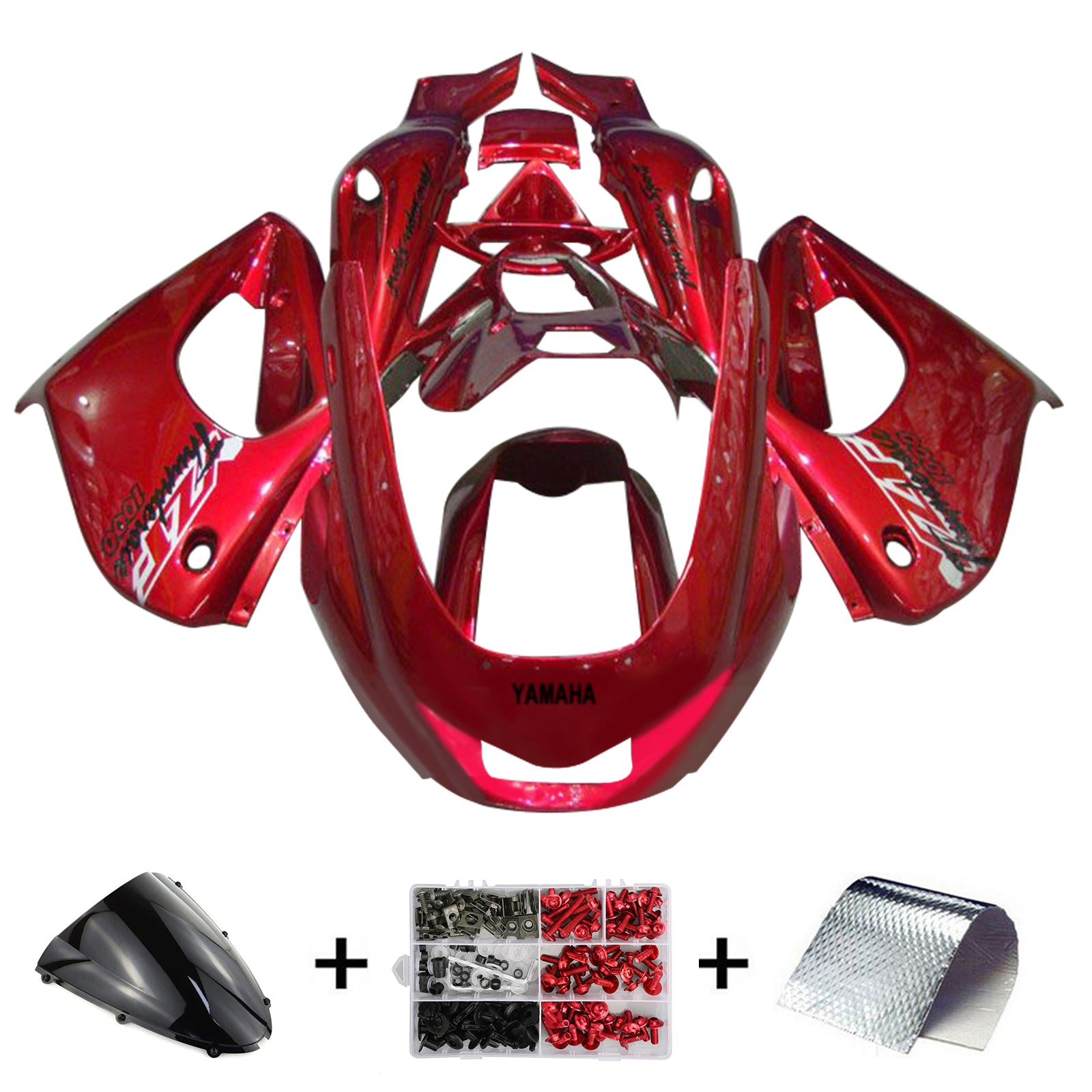 Amotopart 1997-2007 Yamaha YZF1000R Thunderace Red Fairing Kit