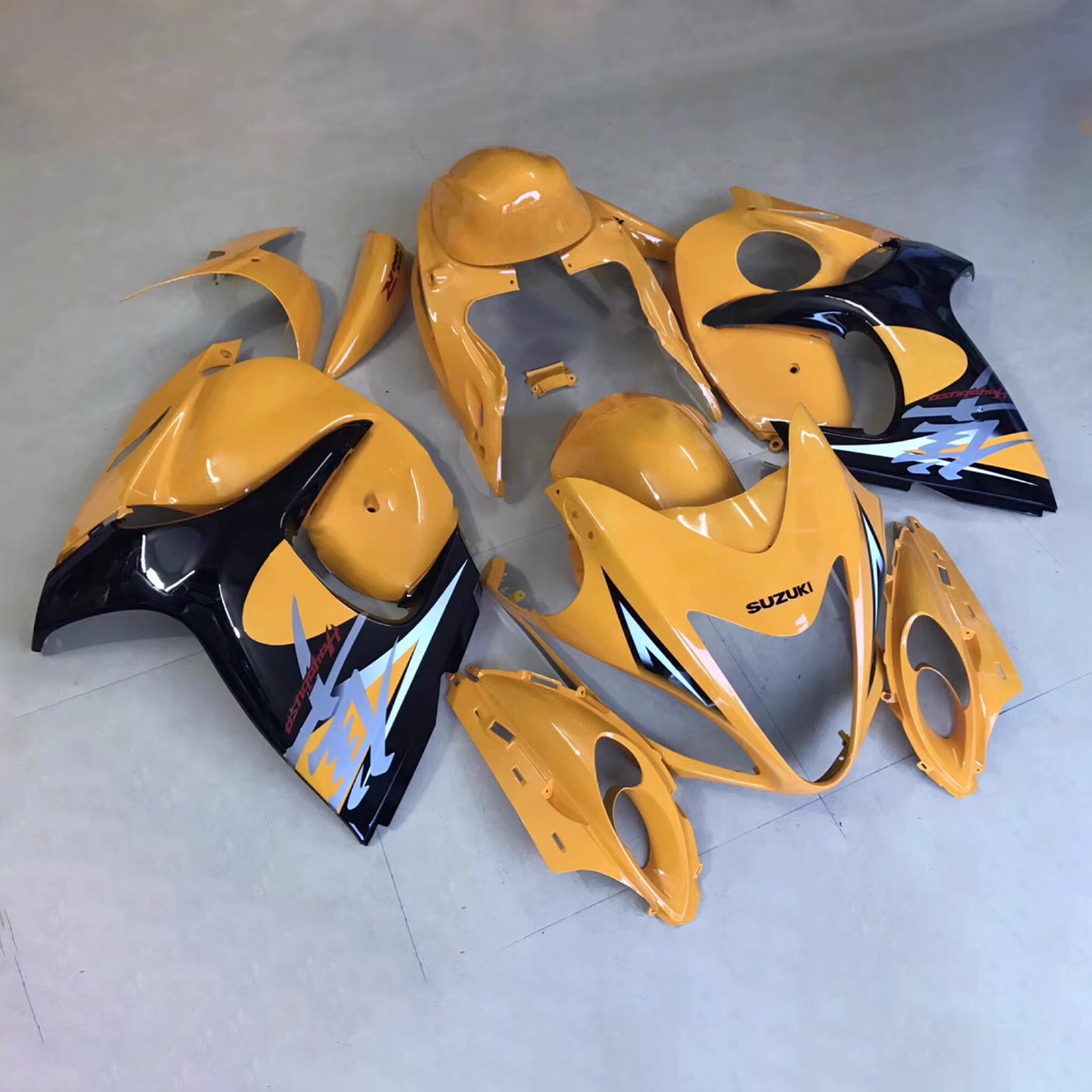 Amotopart 2008-2020 Suzuki Hayabusa GSX1300R Orange Black Fairing Kit