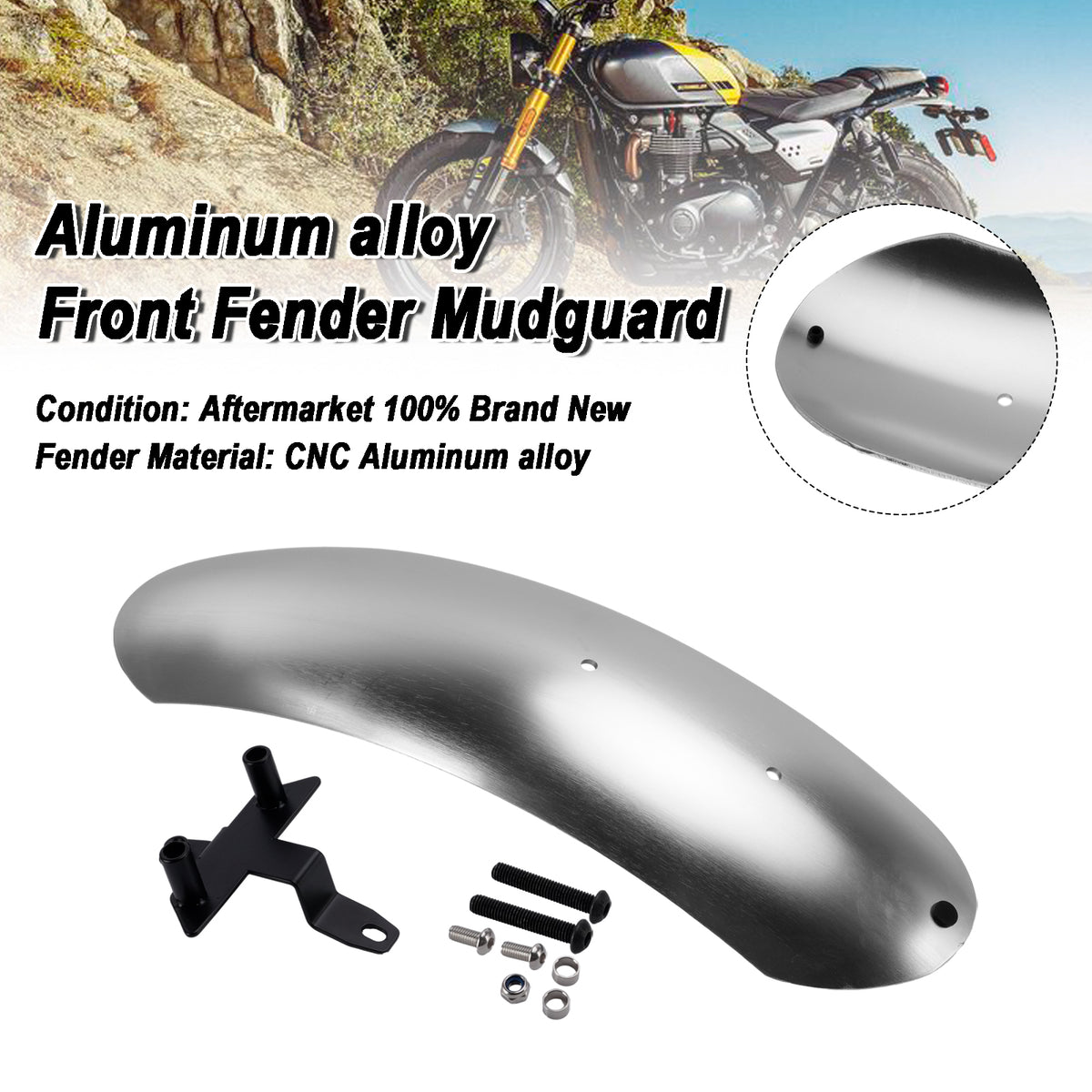 2026-2027 Street Scrambler 900 Extended Aluminum alloy Front Mudguard