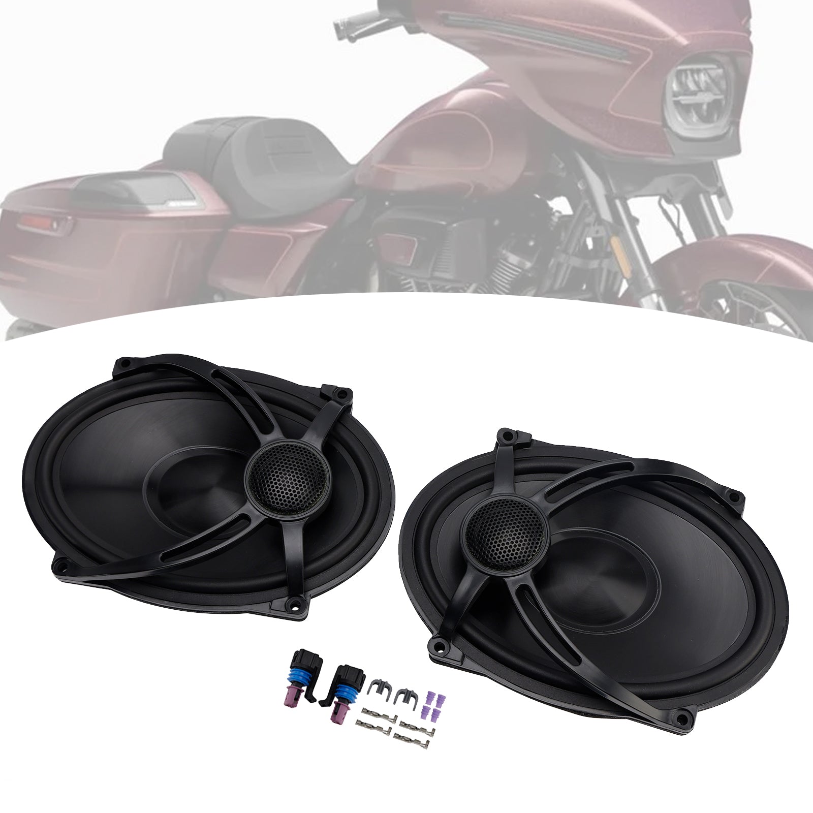 1994-2024 Touring Road Glide Flhr 5"X7" Saddlebag Lid Speakers Black
