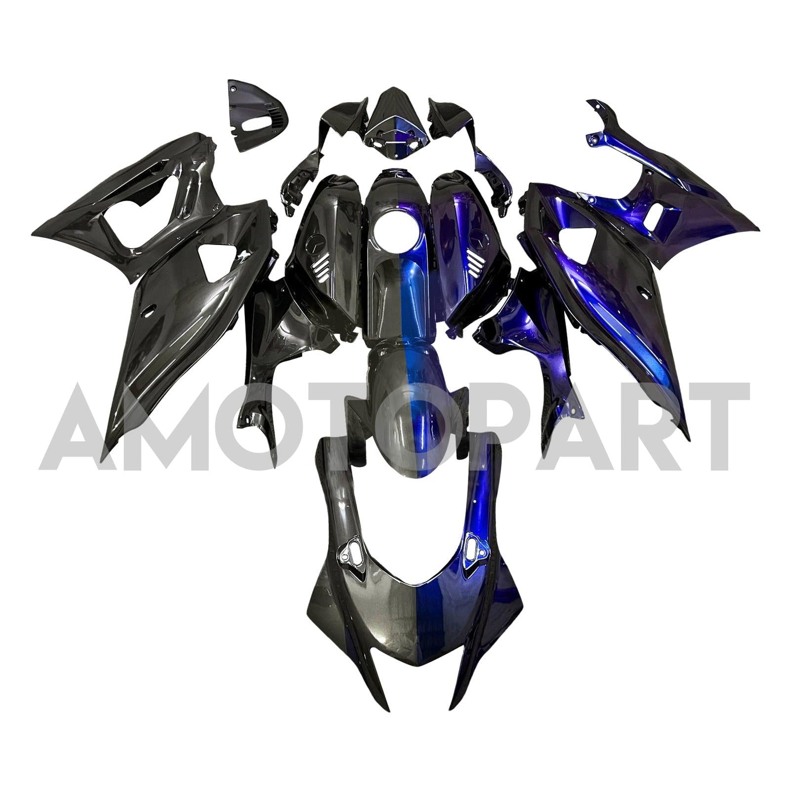 Amotopart 2021-2025 Yamaha YZF-R7 Blue Black Fairing Kit