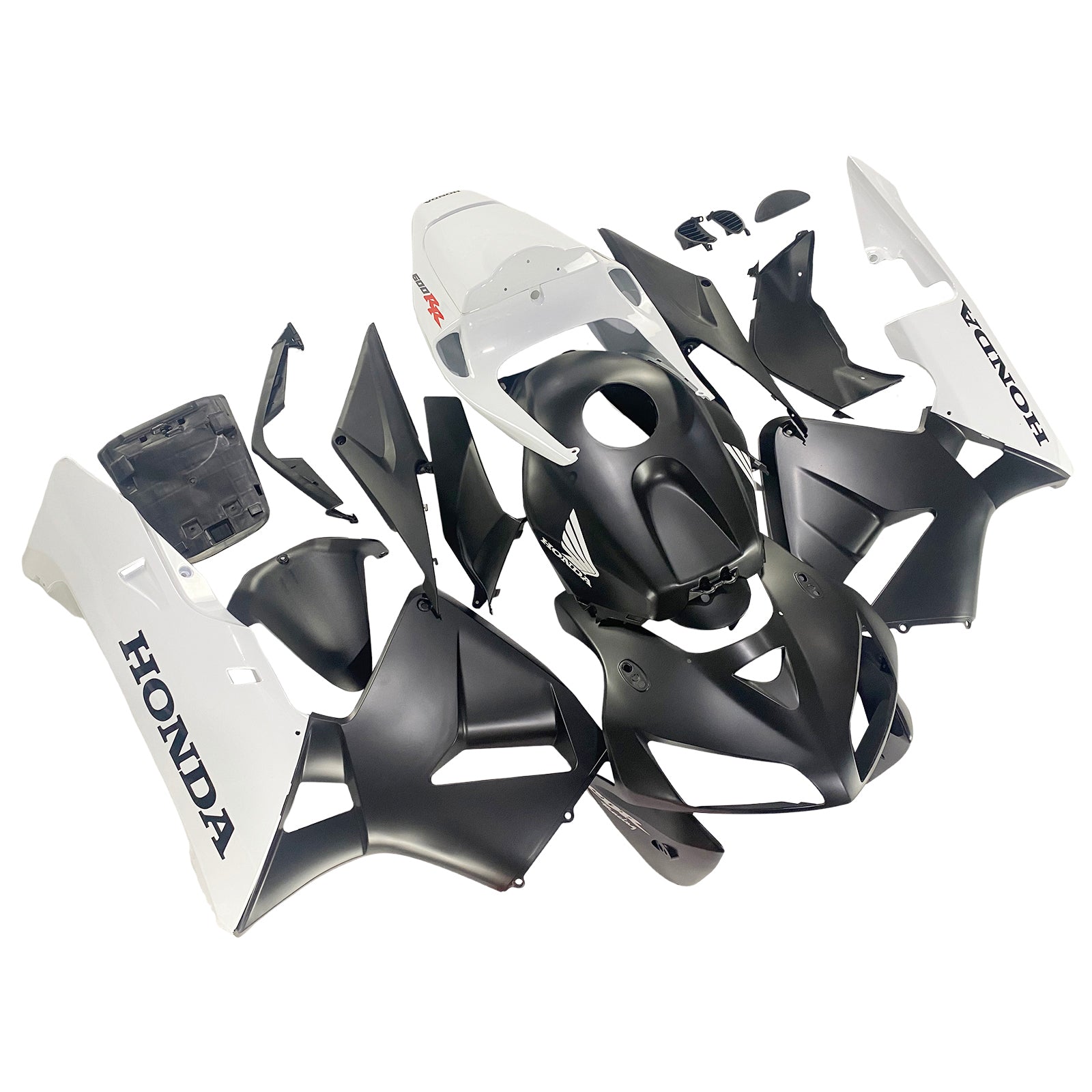 Amotopart 2005-2006 Honda CBR600RR Black White Fairing Kit