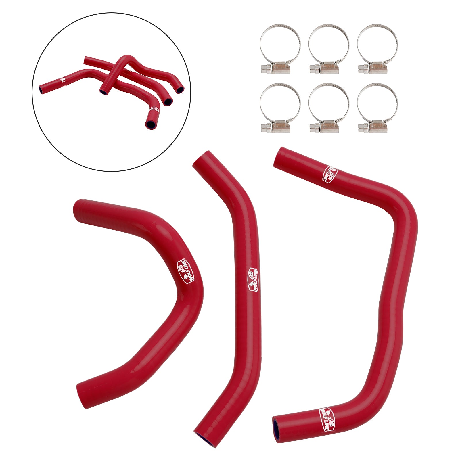 23-24 Kawasaki ZX4R ZX-4RR Silicone Radiator Coolant Hose Kit