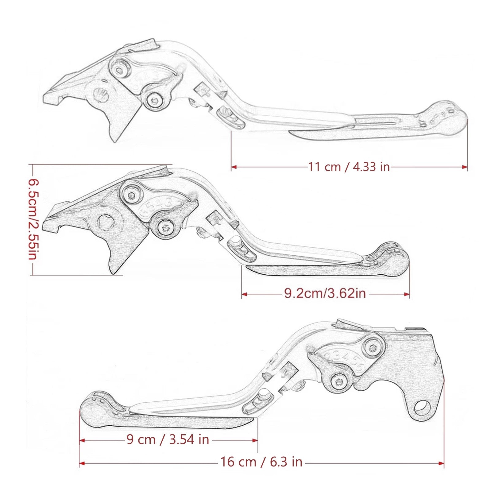 2020-2023 HONDA CRF1100L Africa Twin Adjustable Clutch Brake Lever