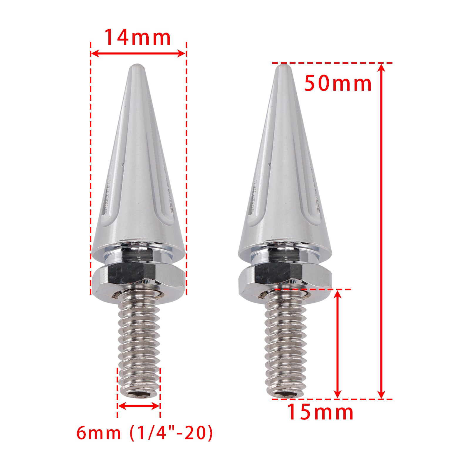 96-'13 Street Glide Electra Glide Touring 3x Silver Spike Windshield Bolts